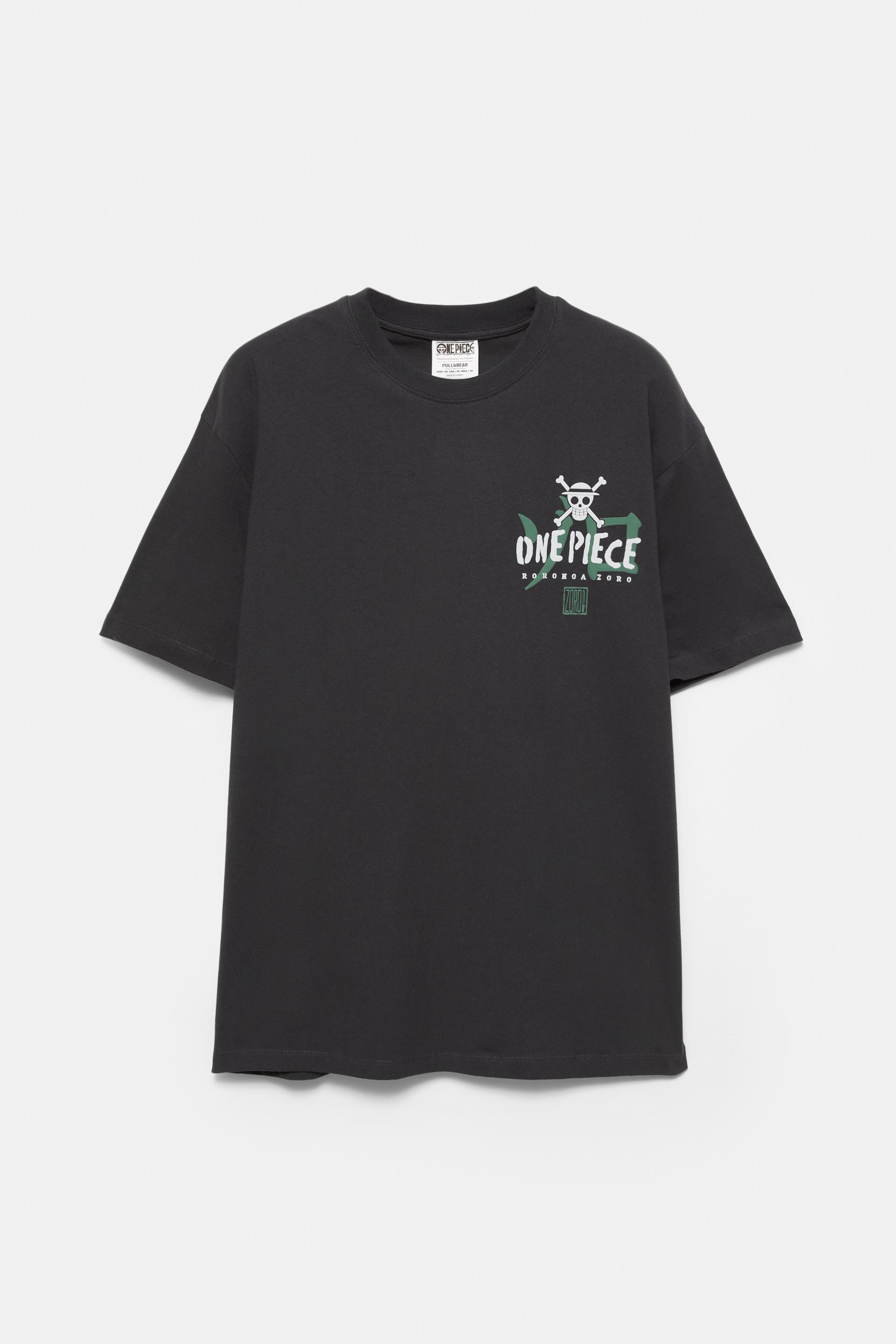 Ropa Playeras Pull And Bear Hombre Precio Playera Gris One Piece