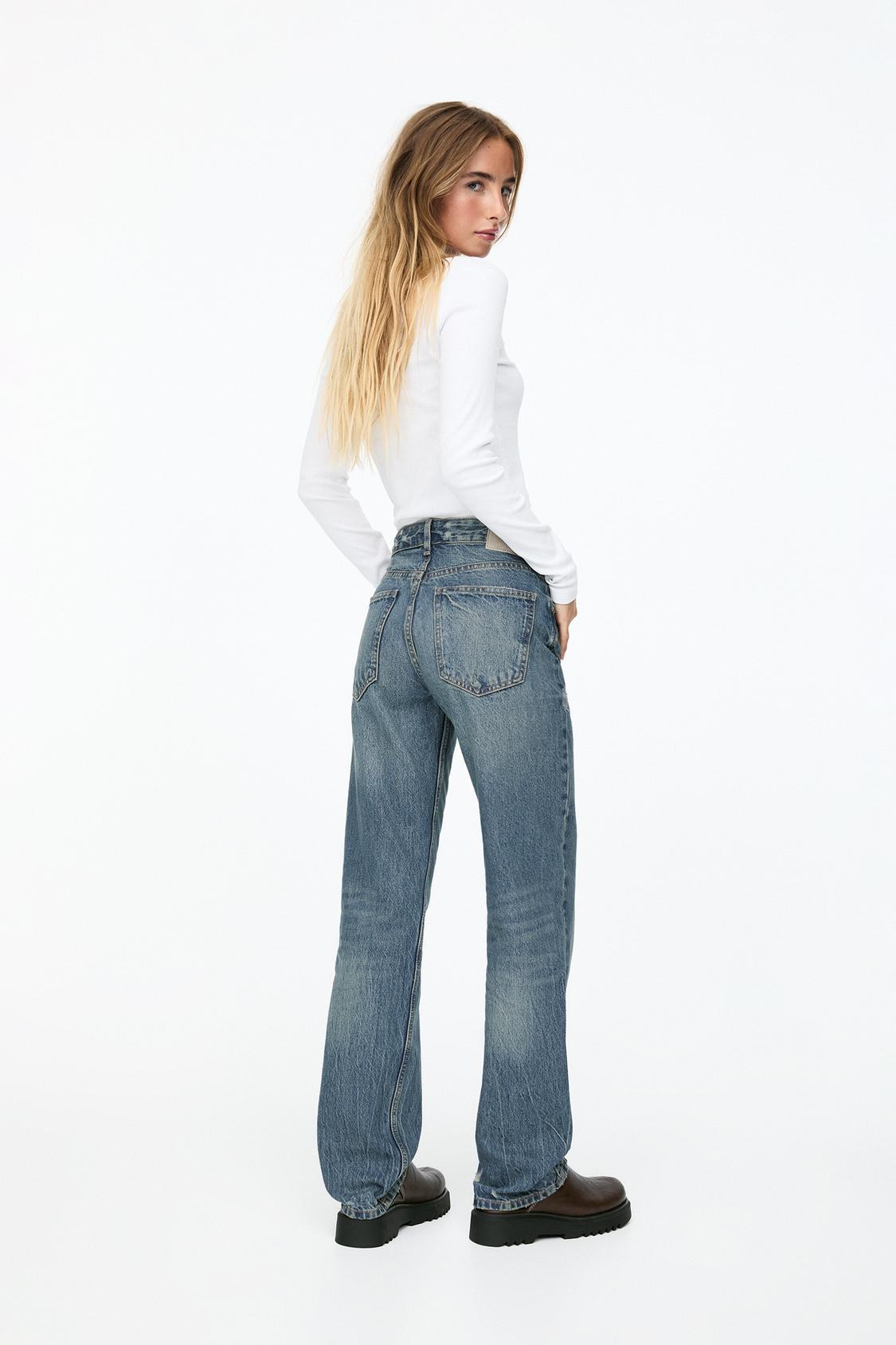 Straight-Leg-Jeans mit Mid-Rise-Bund - PULL&BEAR