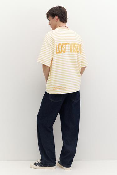 STWD boxy striped T-shirt — Yellow 5