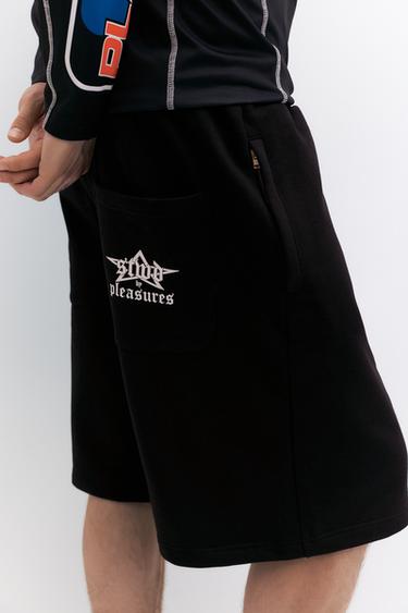 Pleasures x STWD Bermuda jogger shorts — Black 3