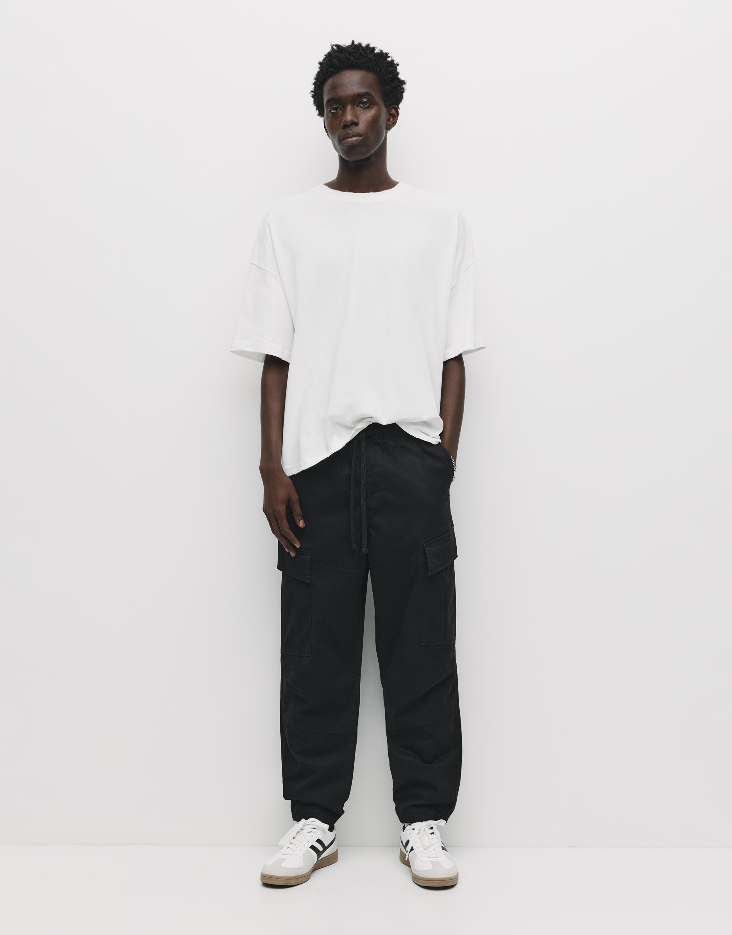 Cargo jogger trousers — Black