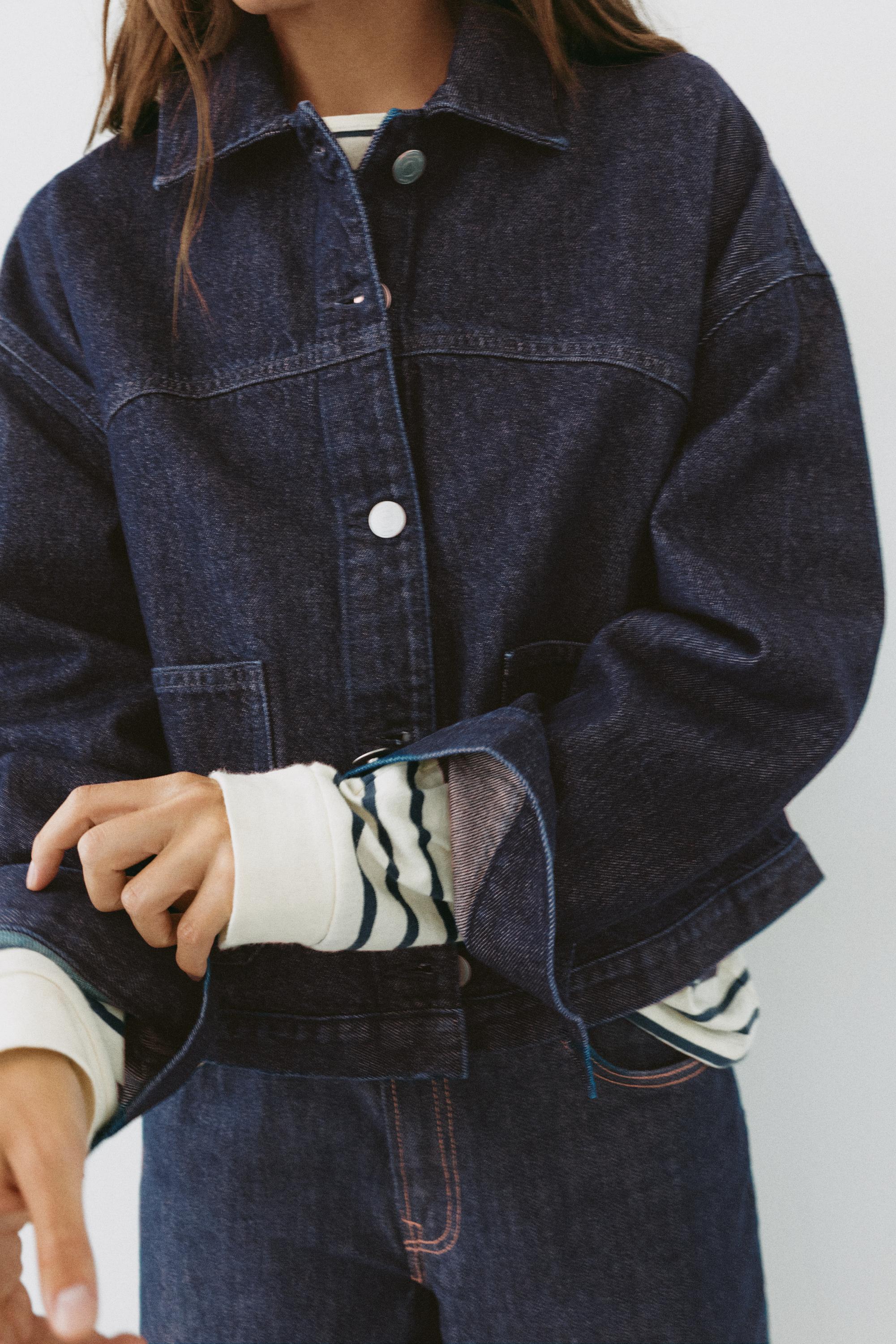 Boxy denim overshirt — Navy