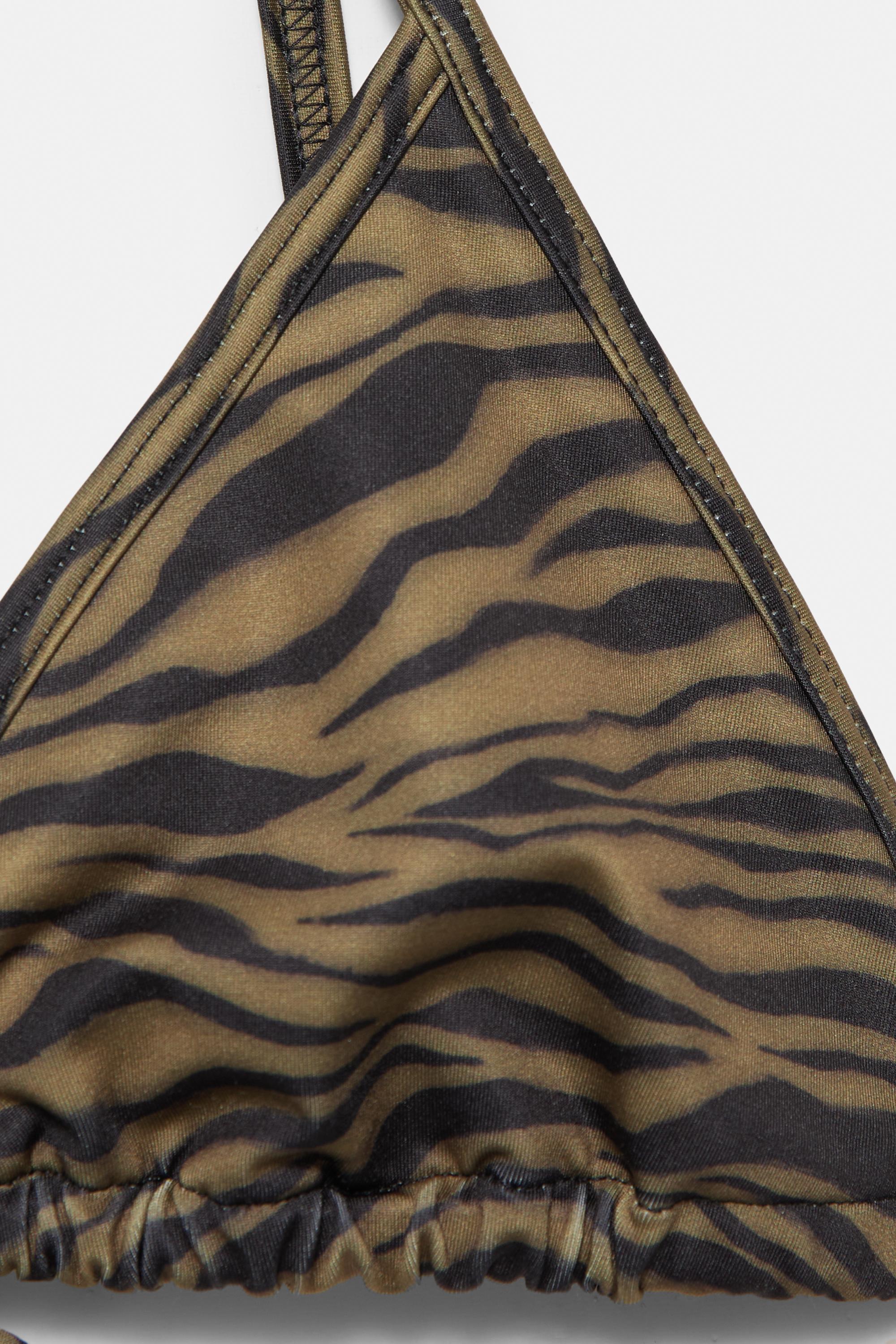 Zebra desenli bikini üstü - Görsel 15