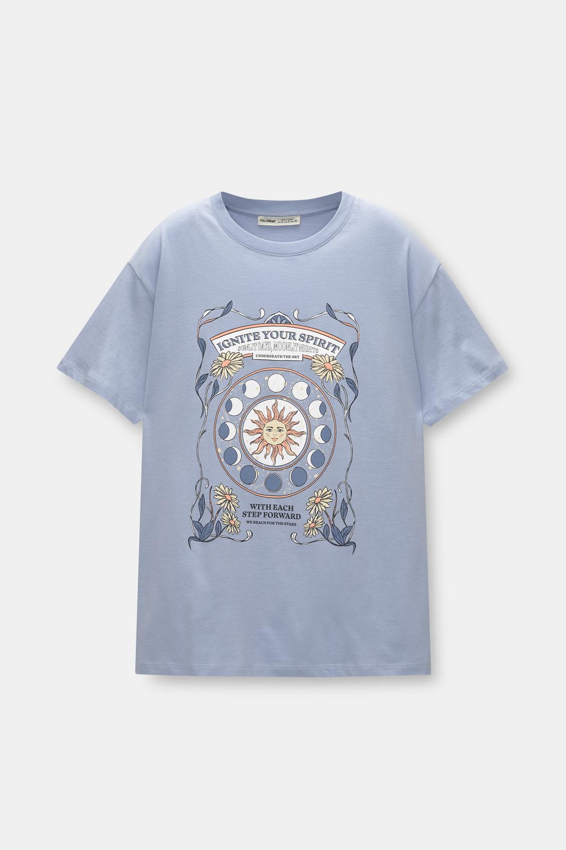 T-Shirt mit Mond - PULL&BEAR