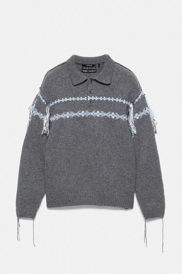 Oscar Ouyang wool polo shirt — Grey 7