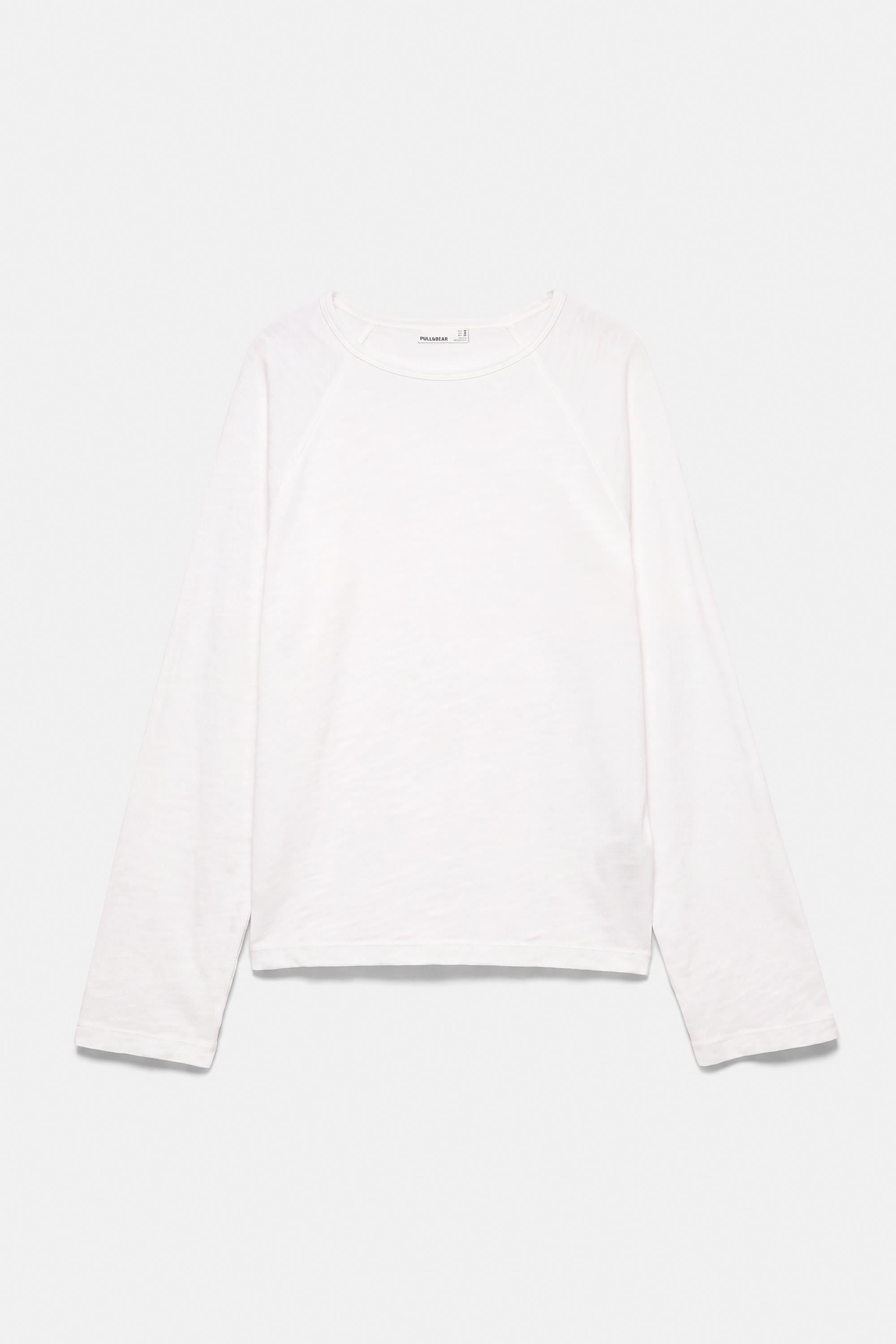Long sleeve raglan T-shirt — Off white