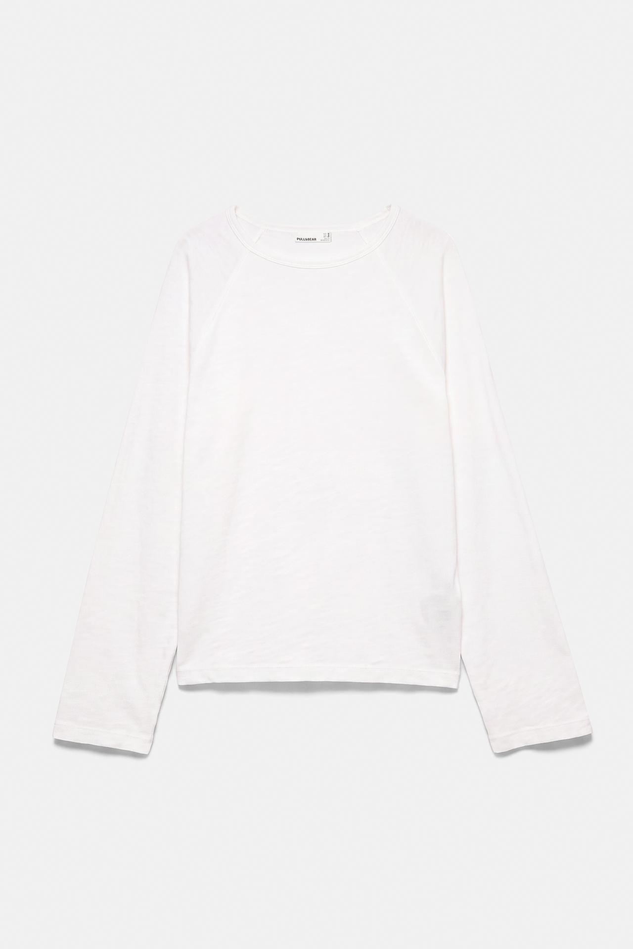 Long sleeve raglan T-shirt — Off white