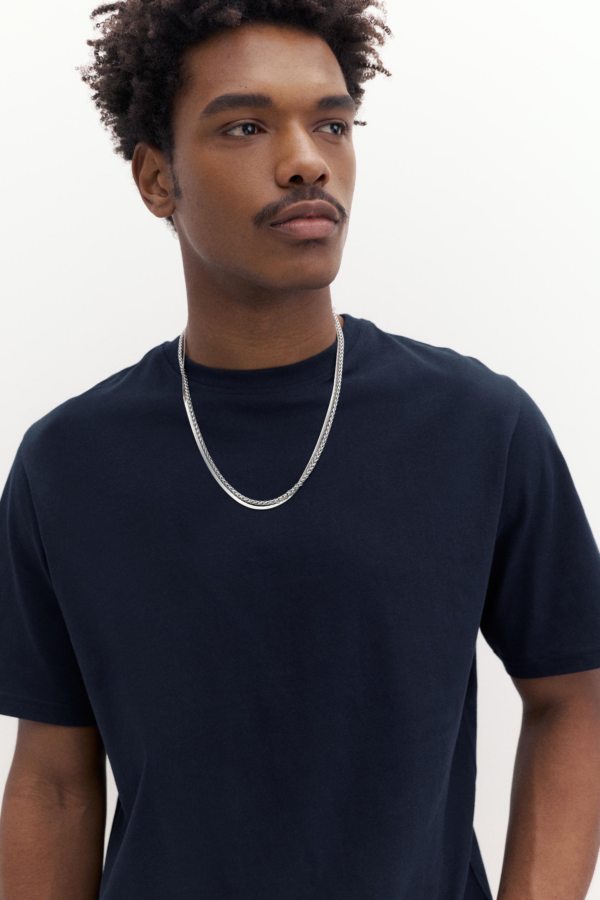 Basic kısa kollu pamuklu tişört - Görsel 165