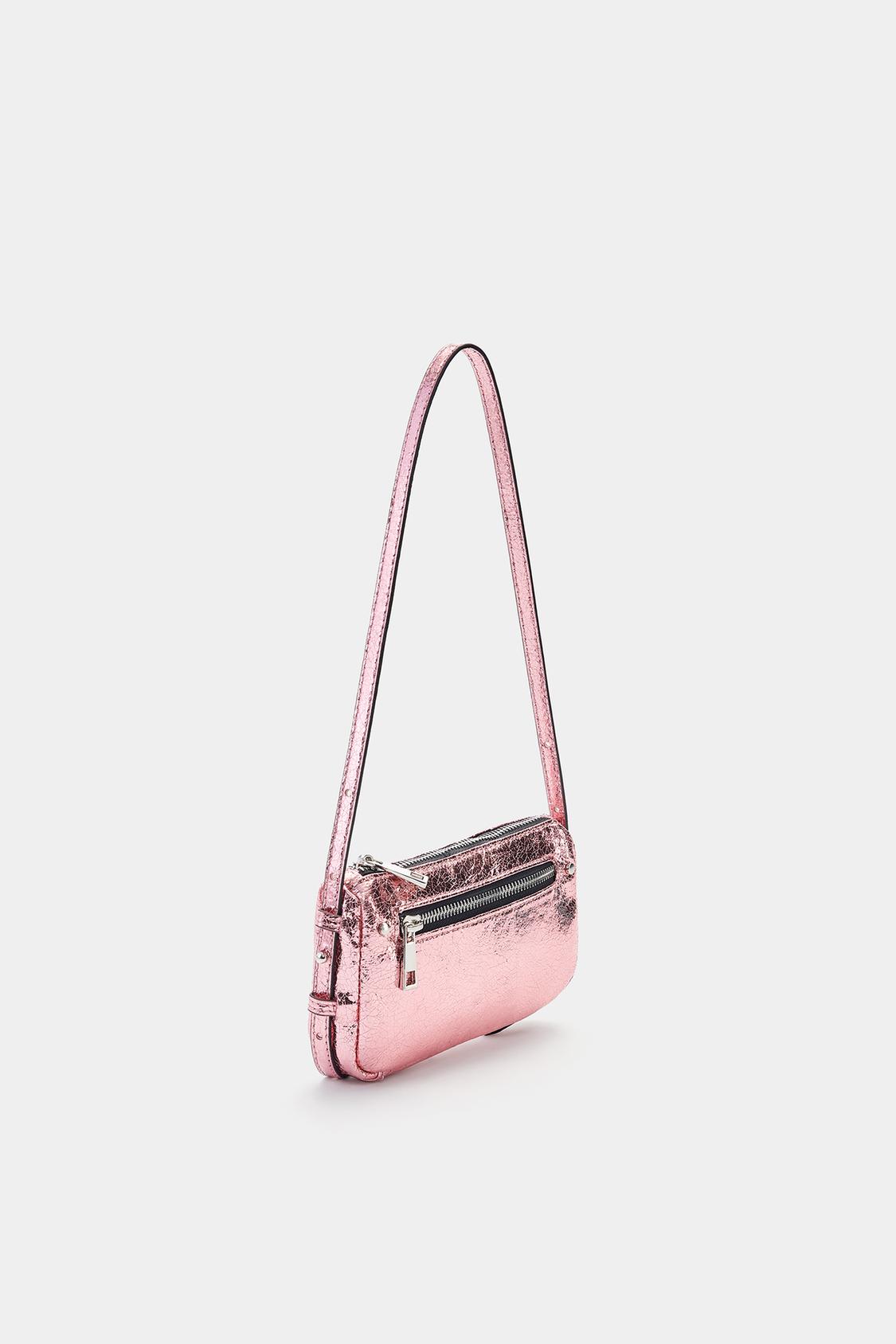 Metallic mini shoulder bag - PULL&BEAR