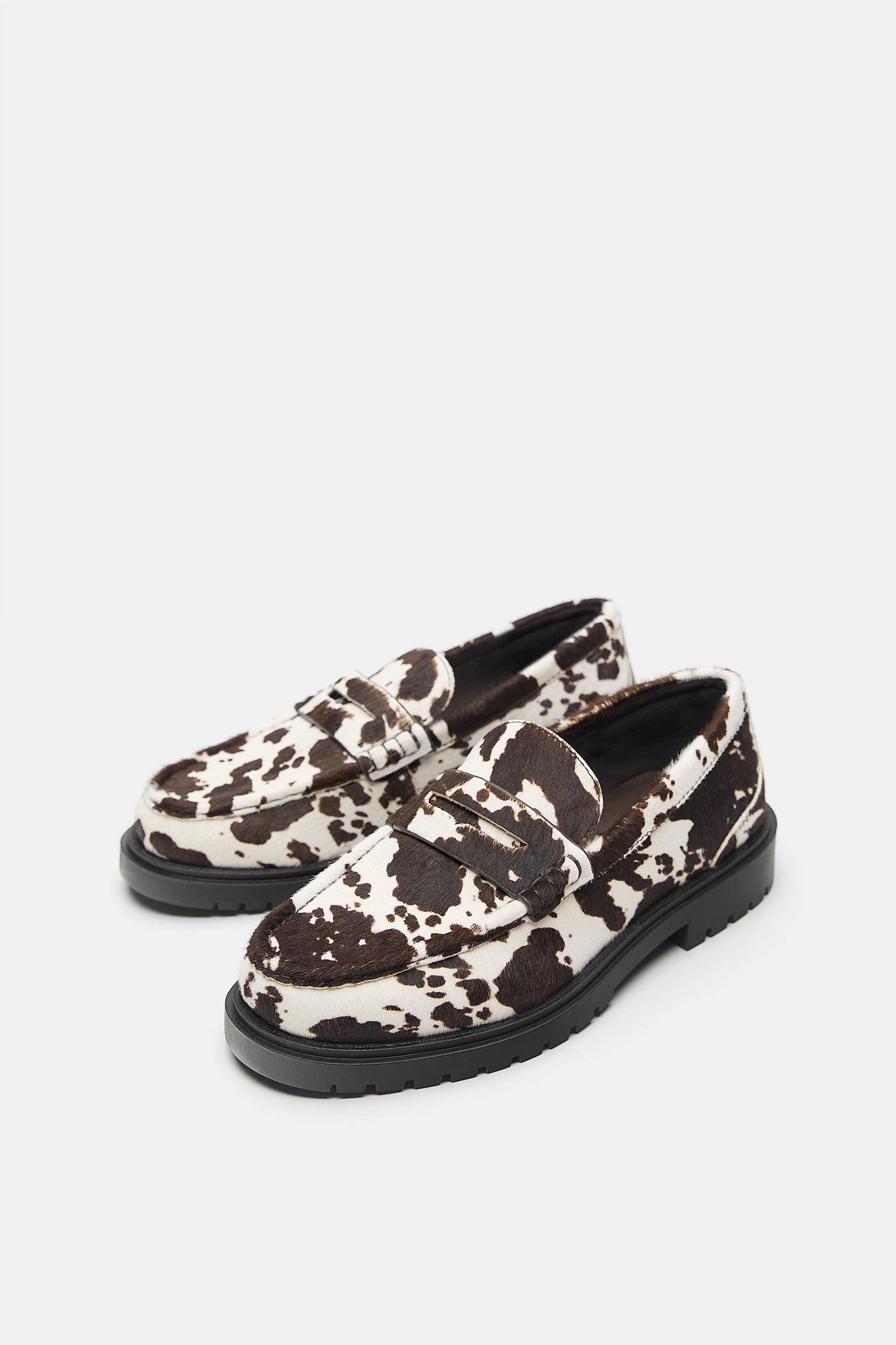 Hayvan desenli tüylü deri makosen - Görsel 22