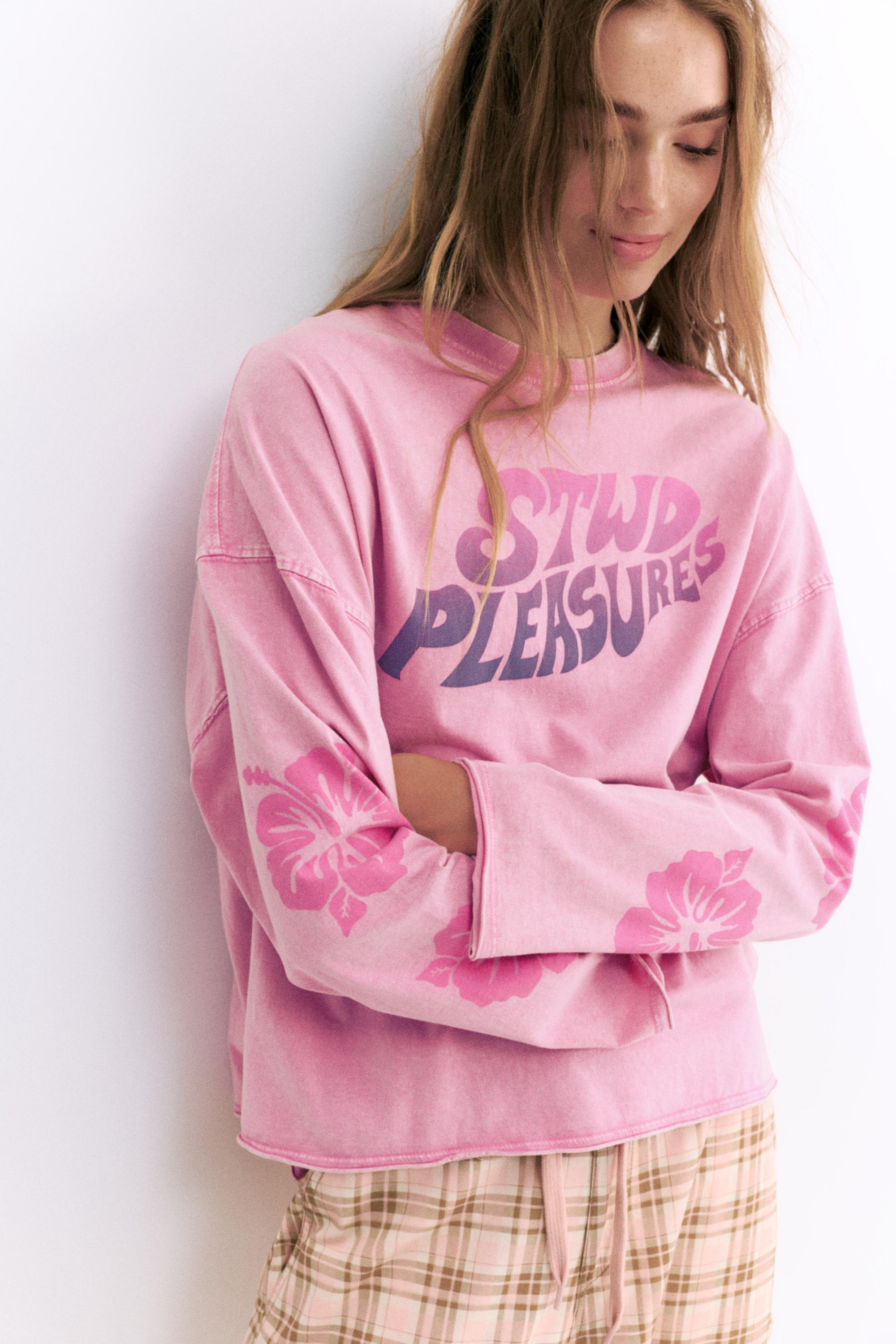 Pleasures x STWD long sleeve T-shirt — Pink