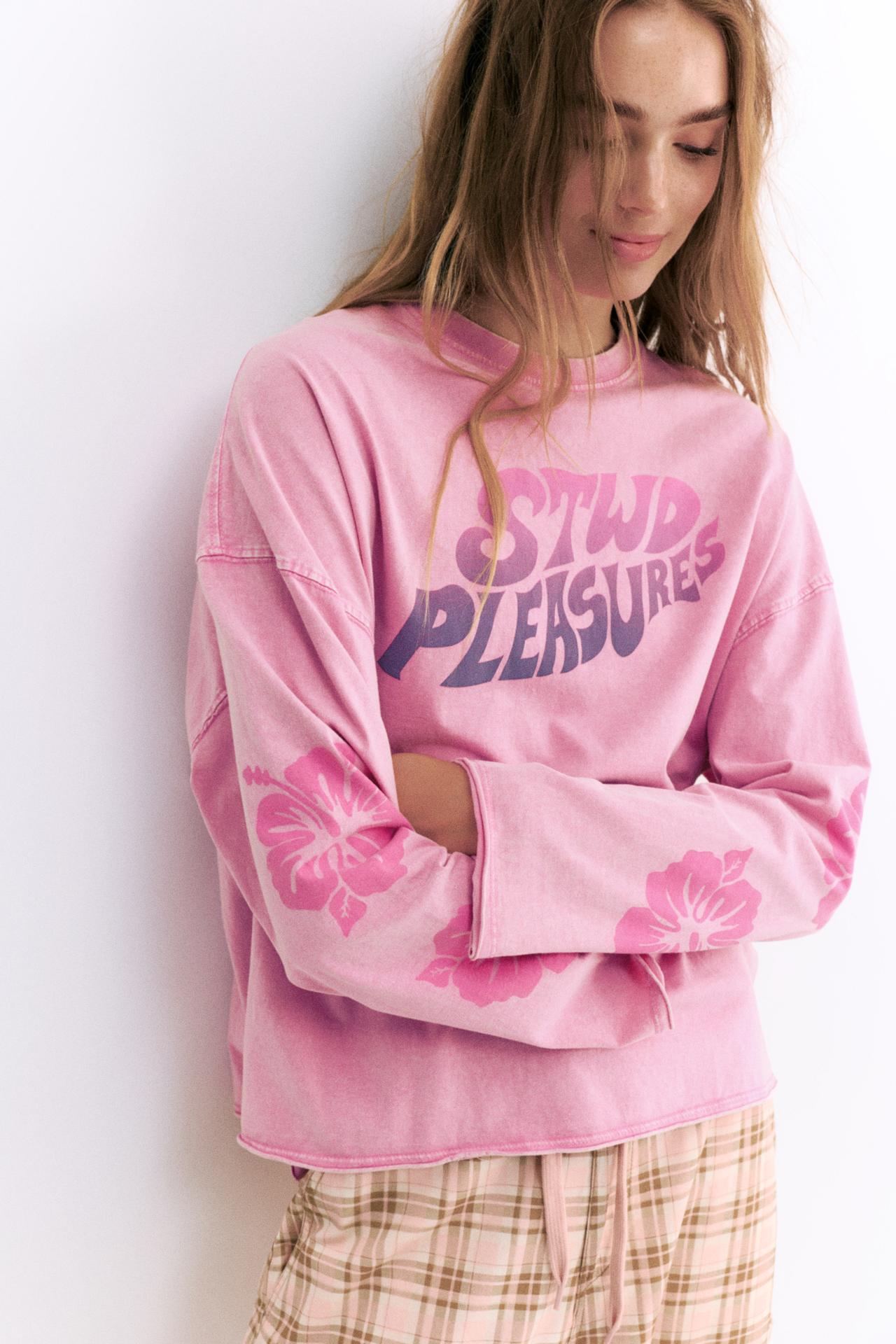 Pleasures x STWD long sleeve T-shirt — Pink