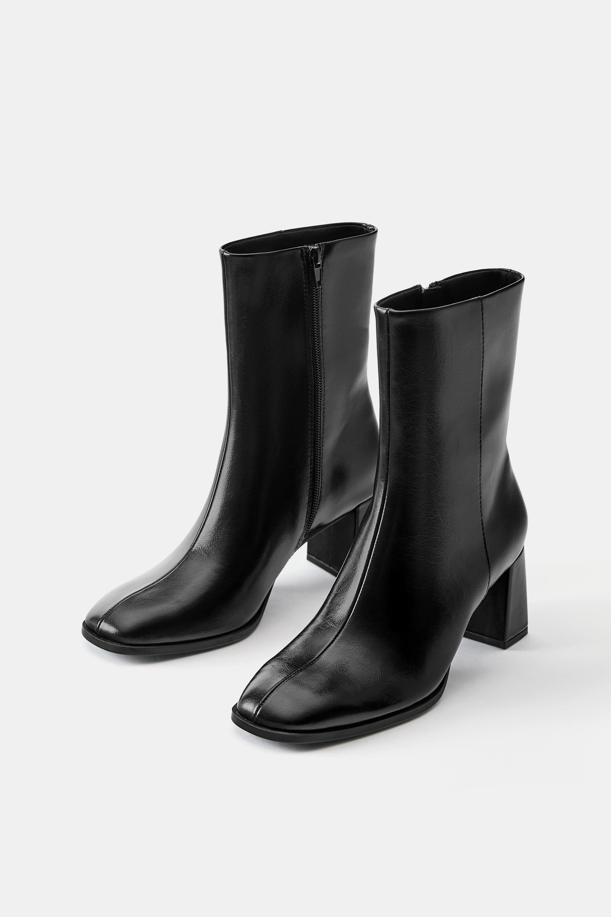 High-heel ankle boots — Black