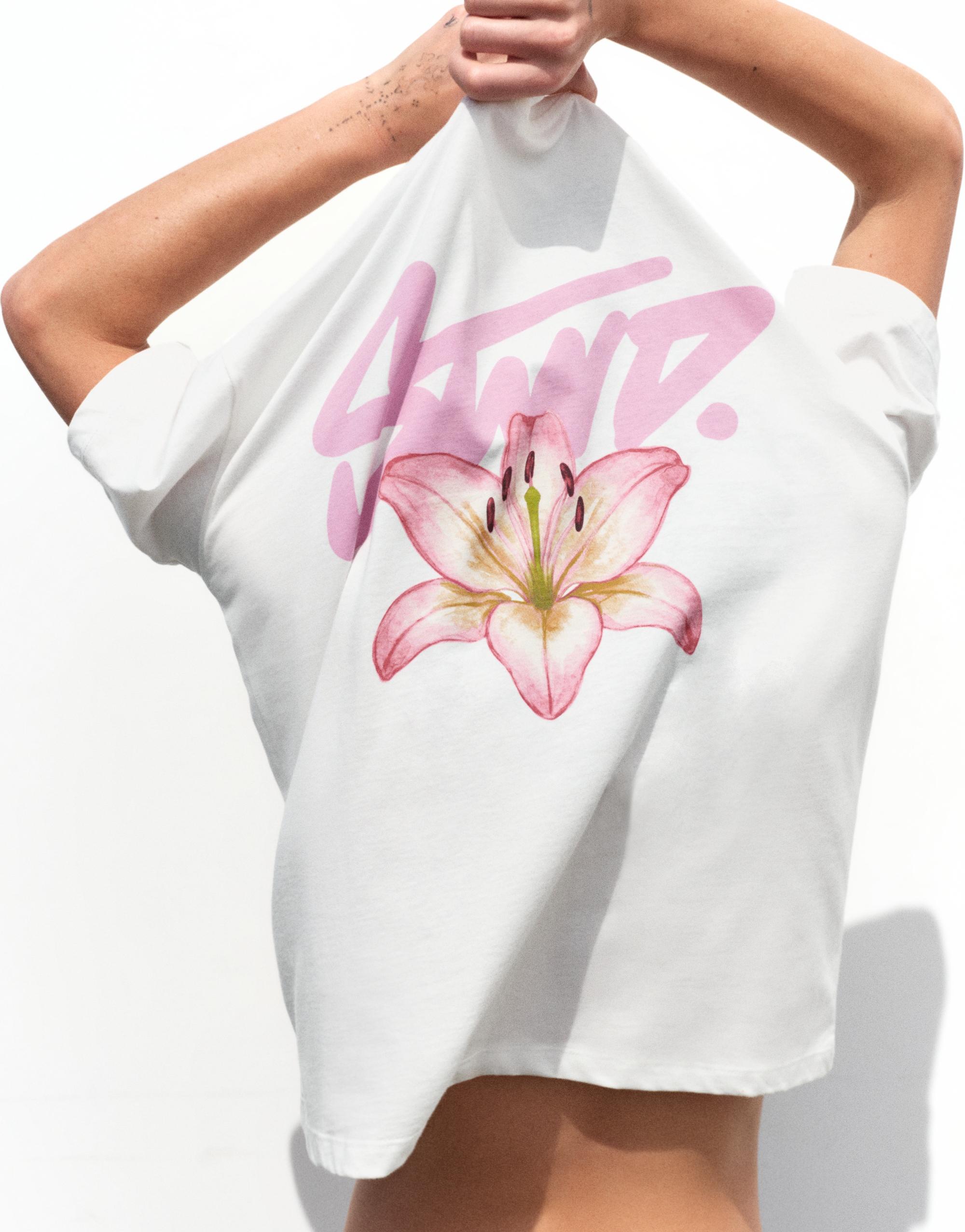 Floral T-shirt — White