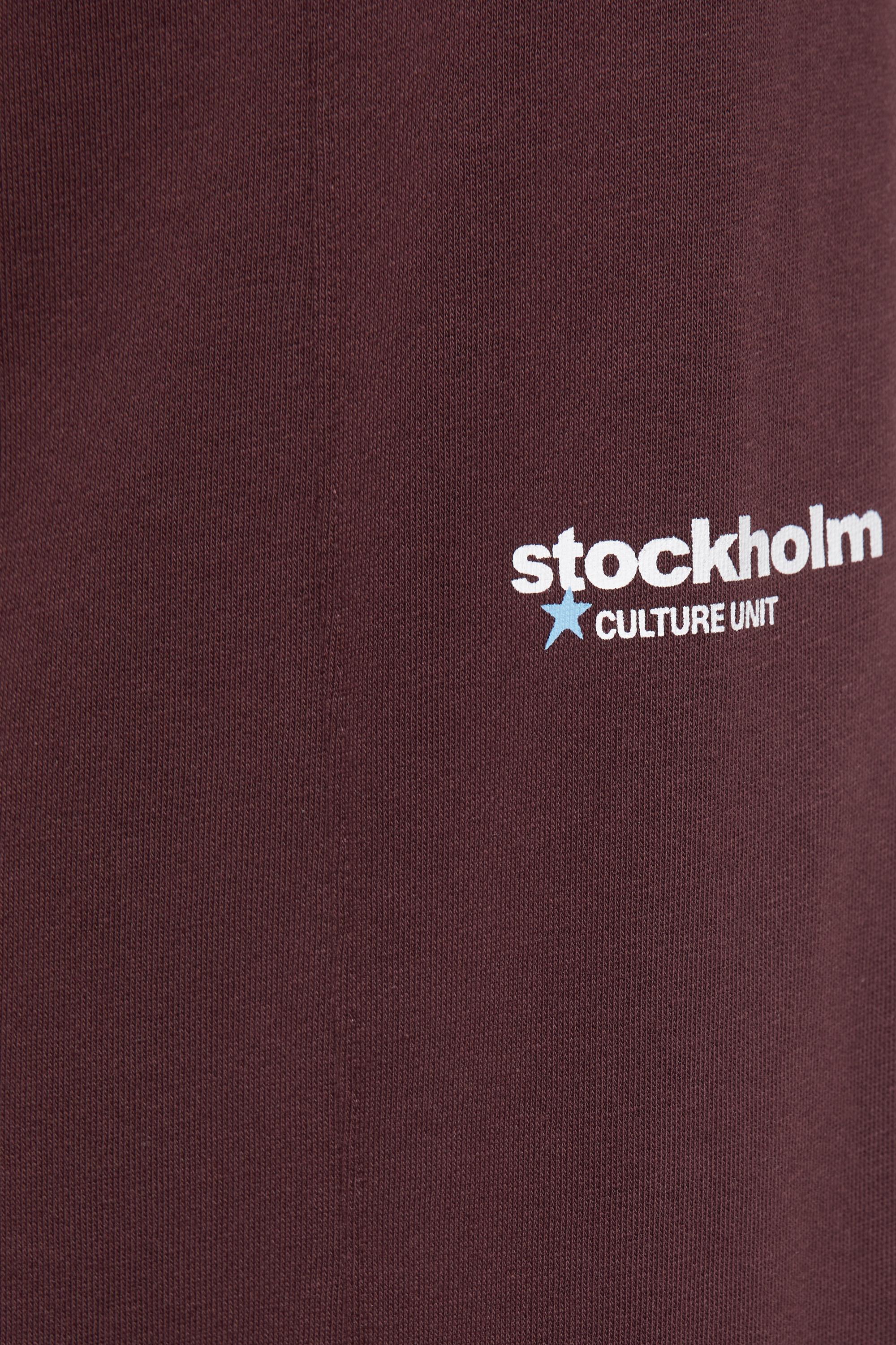 Graphic joggers — Maroon