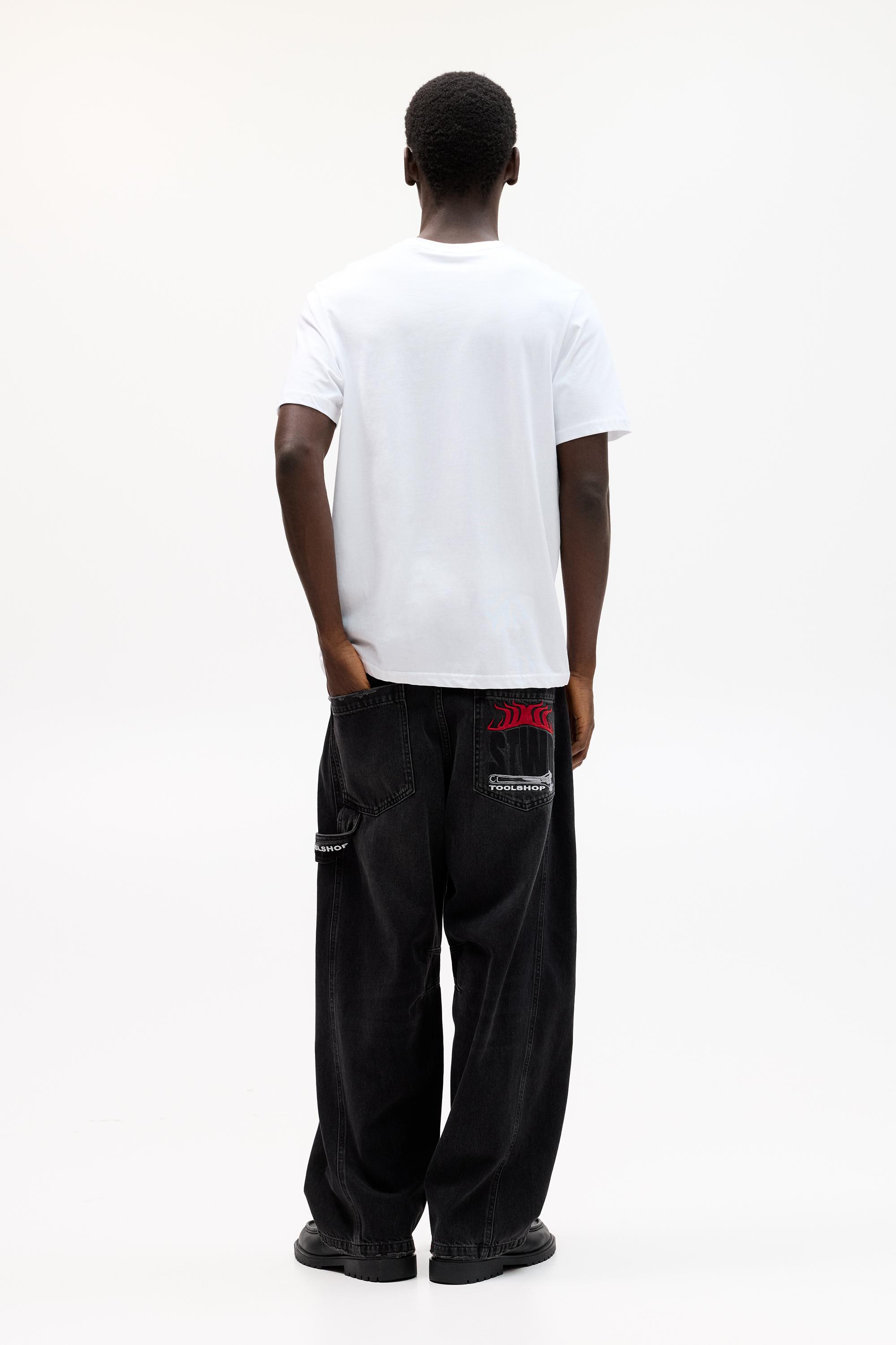 Basic kısa kollu pamuklu tişört - Görsel 15