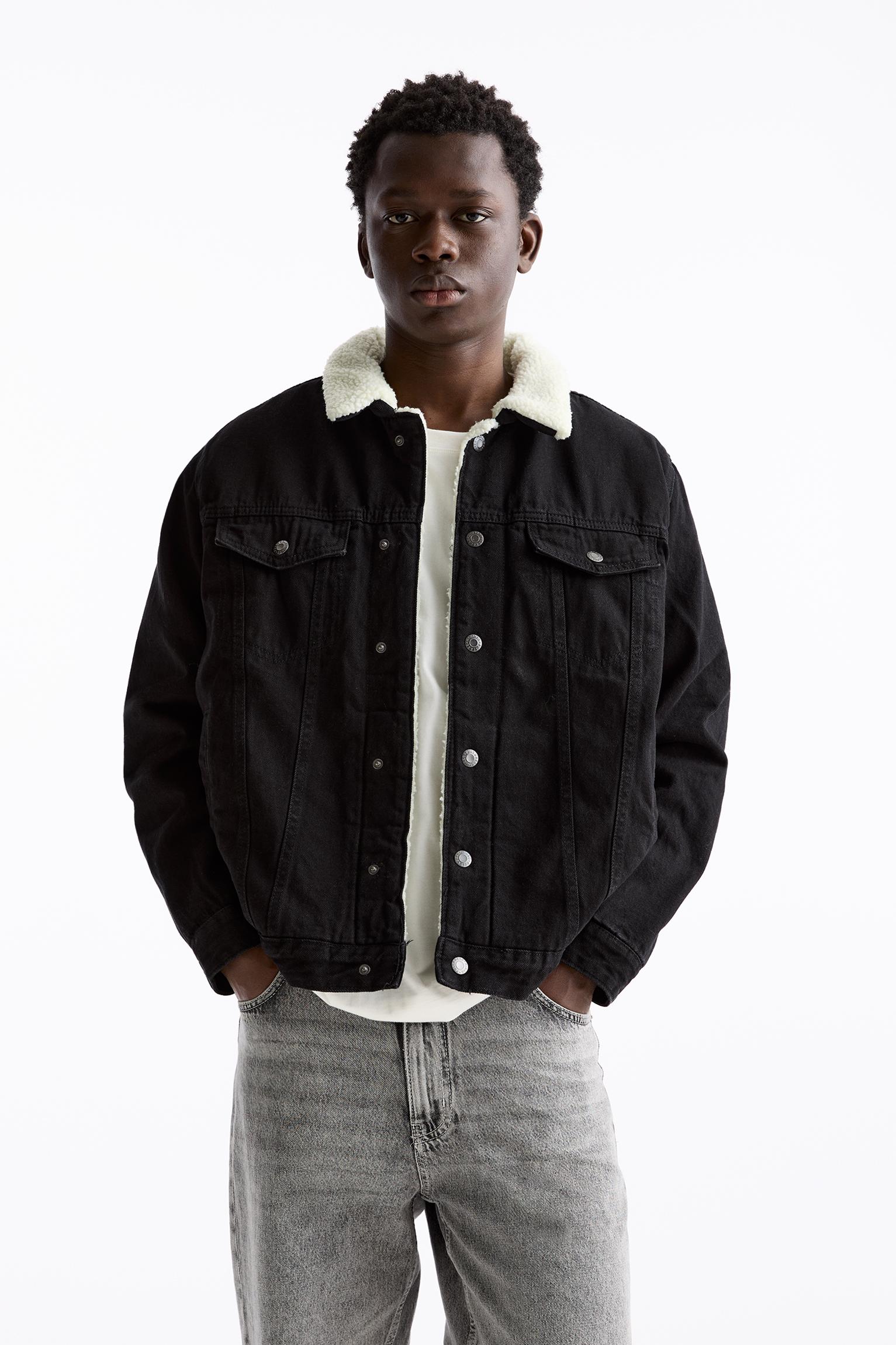 Pull and bear denim jacket mens hotsell