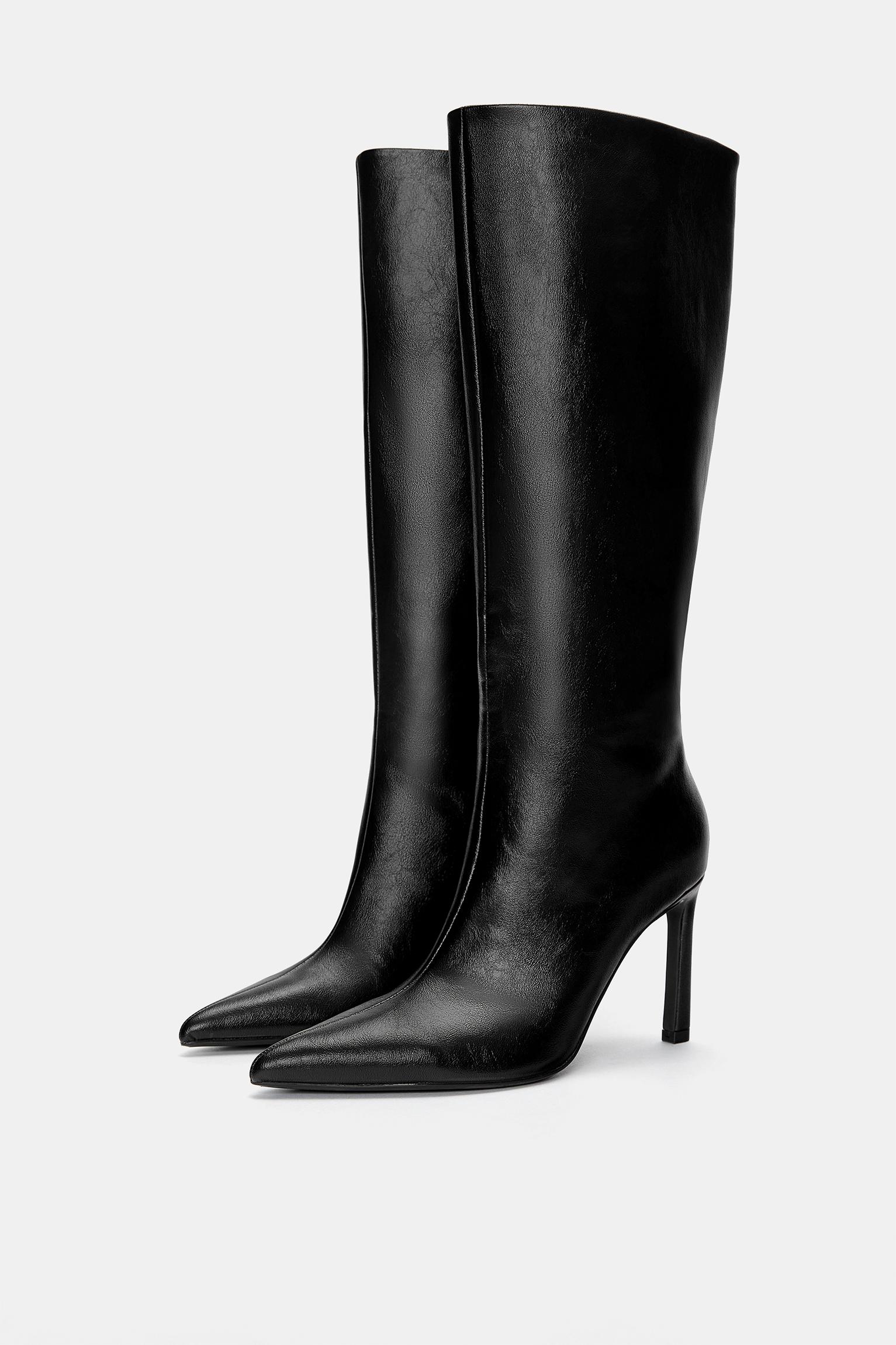 High-heel boots — Black