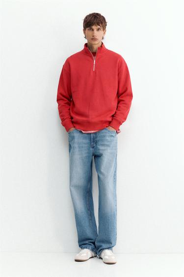 Quarter-zip sweatshirt — Red 4