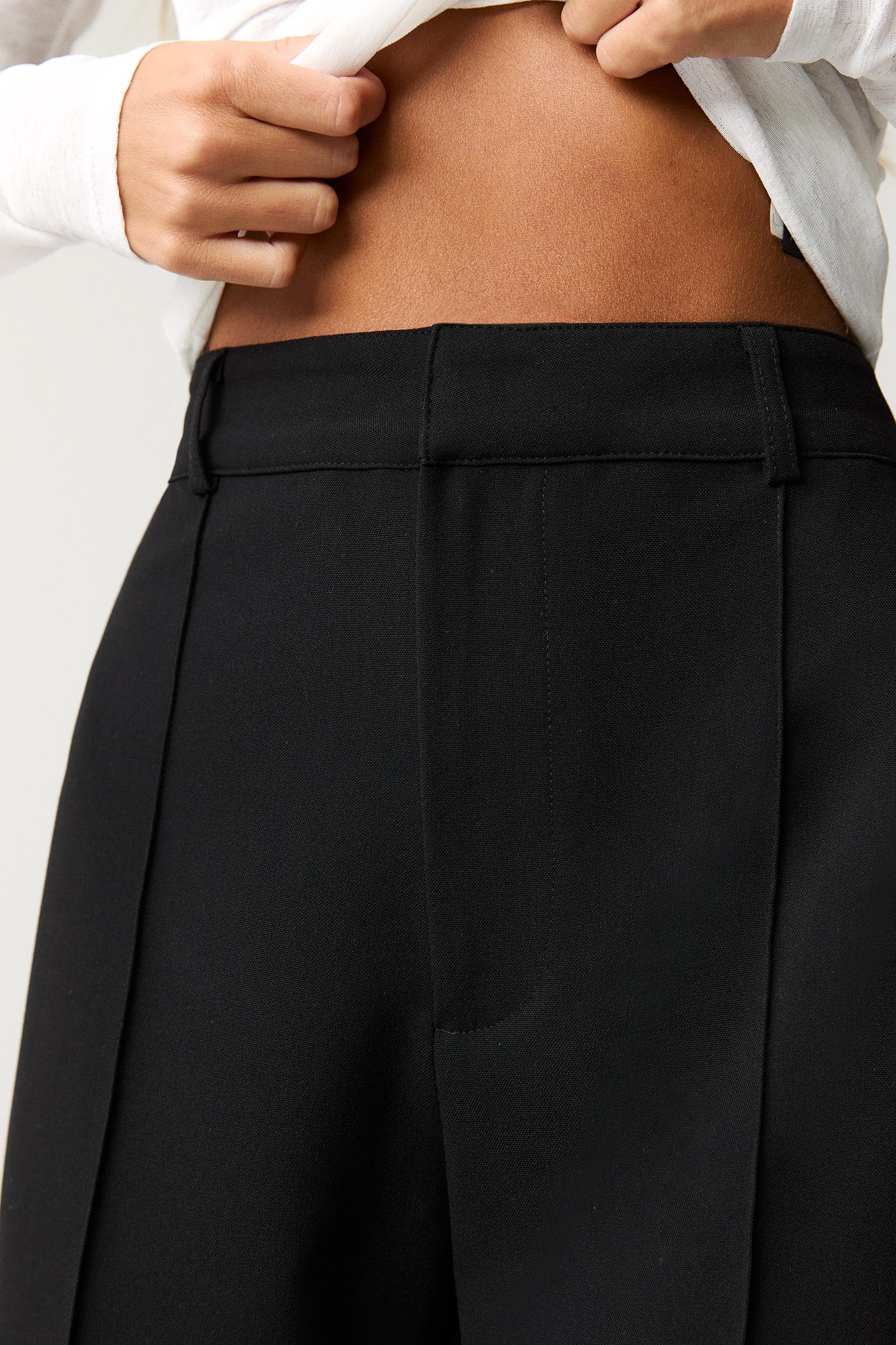 Smart trousers with seam detail — Black