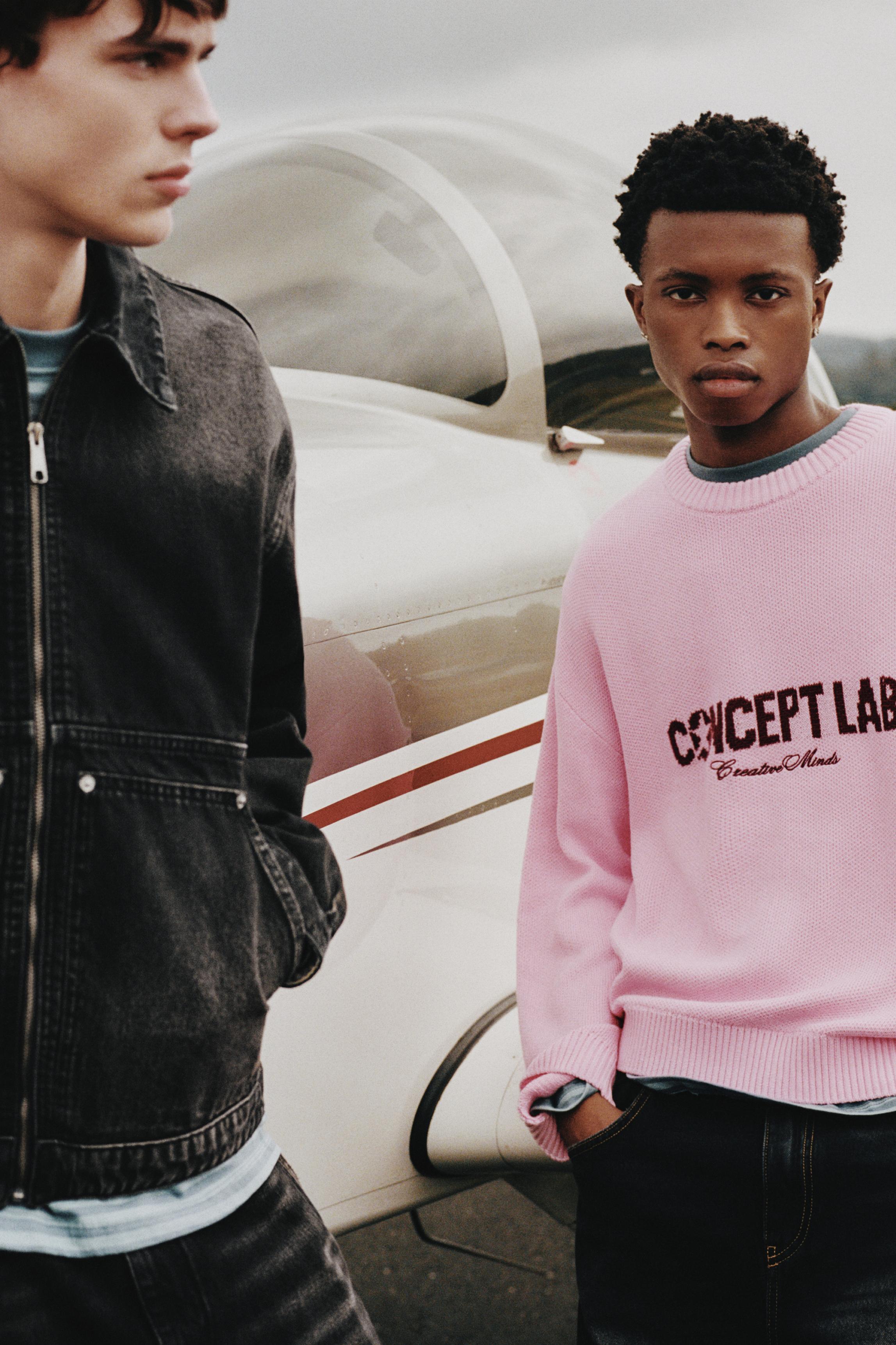 STWD graphic jumper — Pastel pink