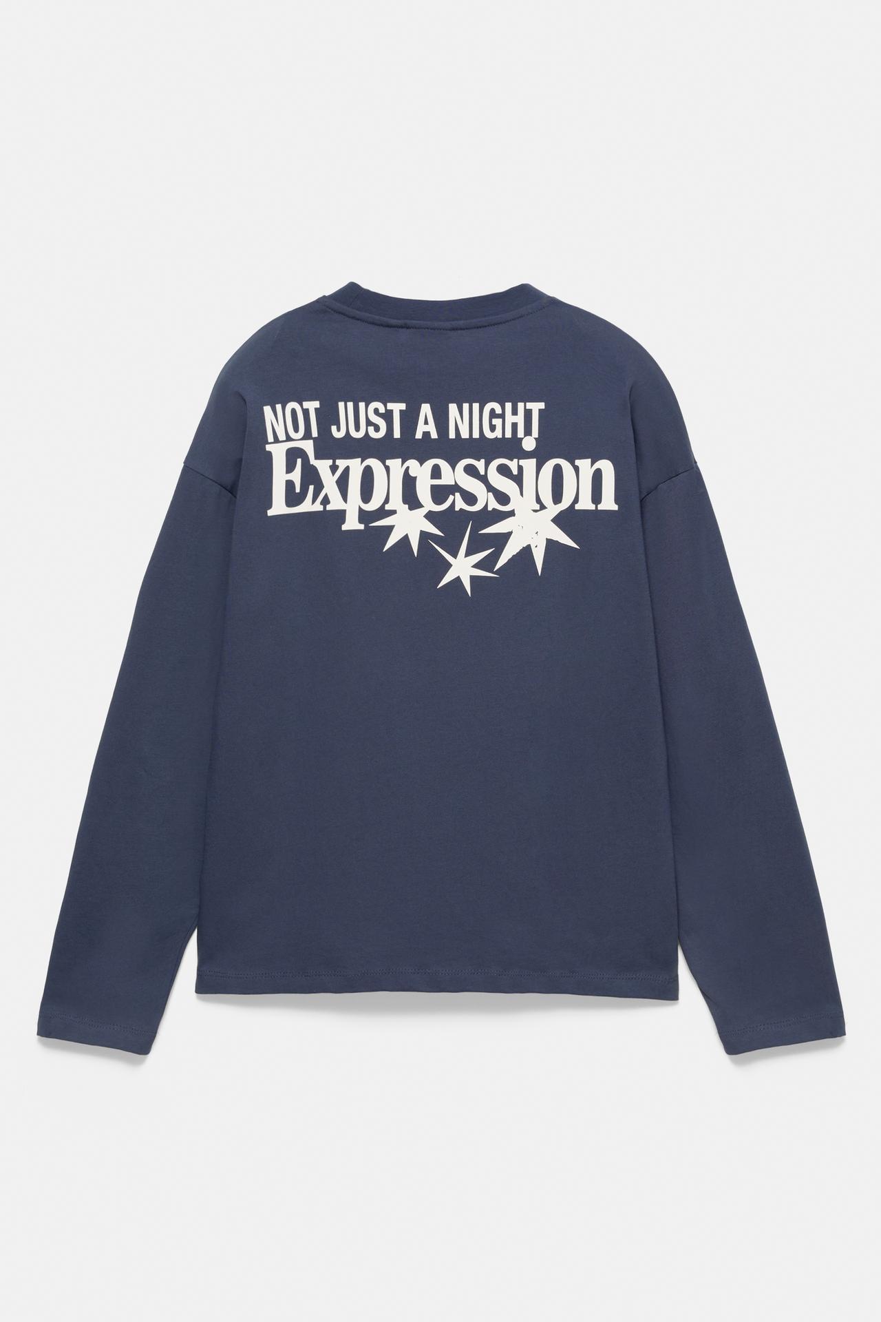 Star slogan T-shirt — Navy