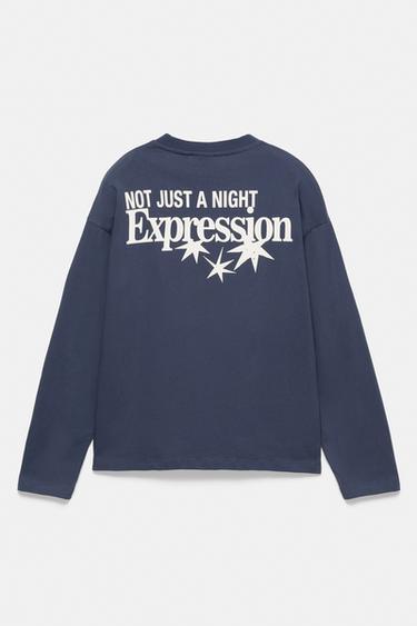 Star slogan T-shirt — Navy 3