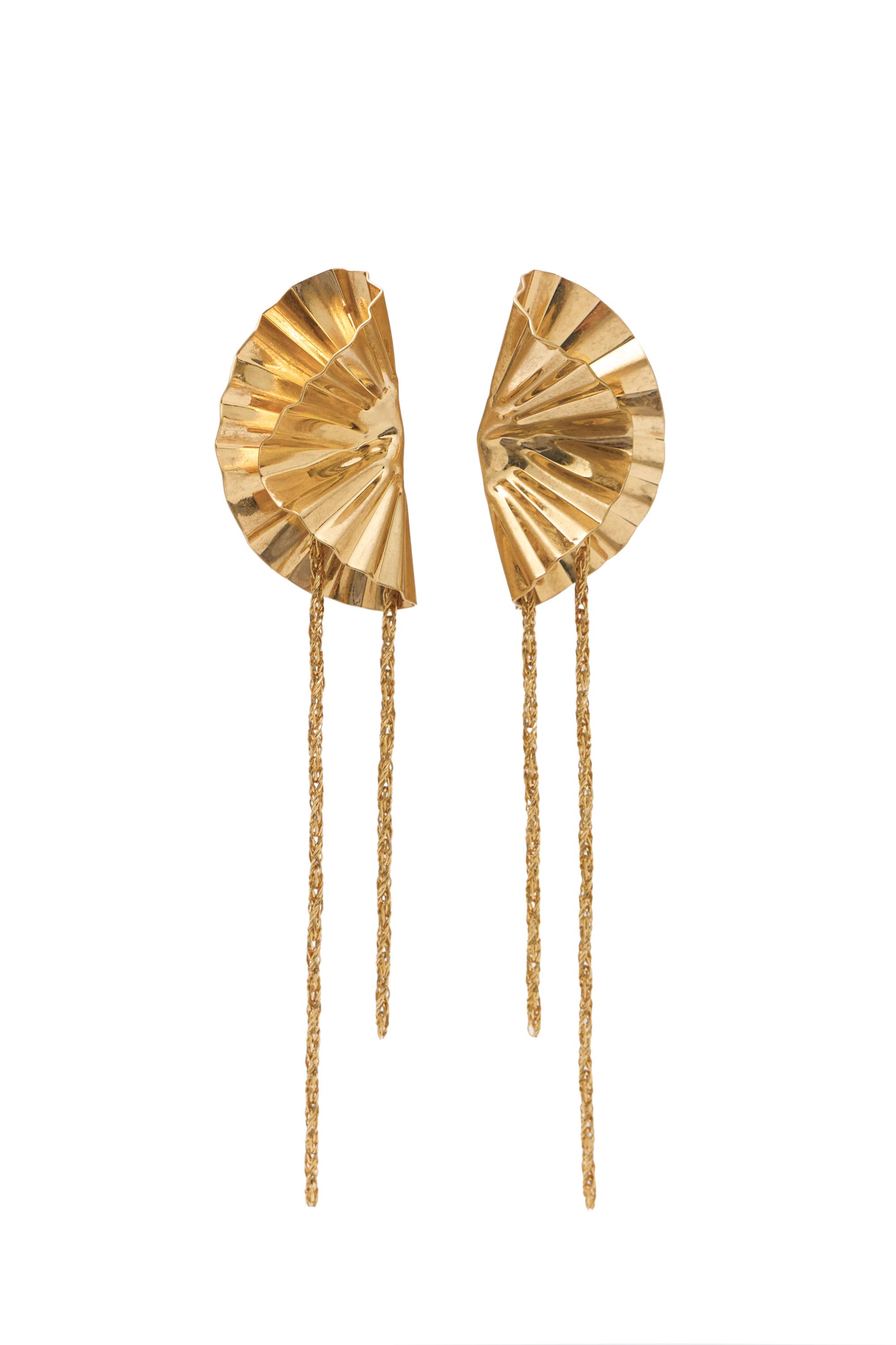 Zincirli çiçek küpe - Görsel 4