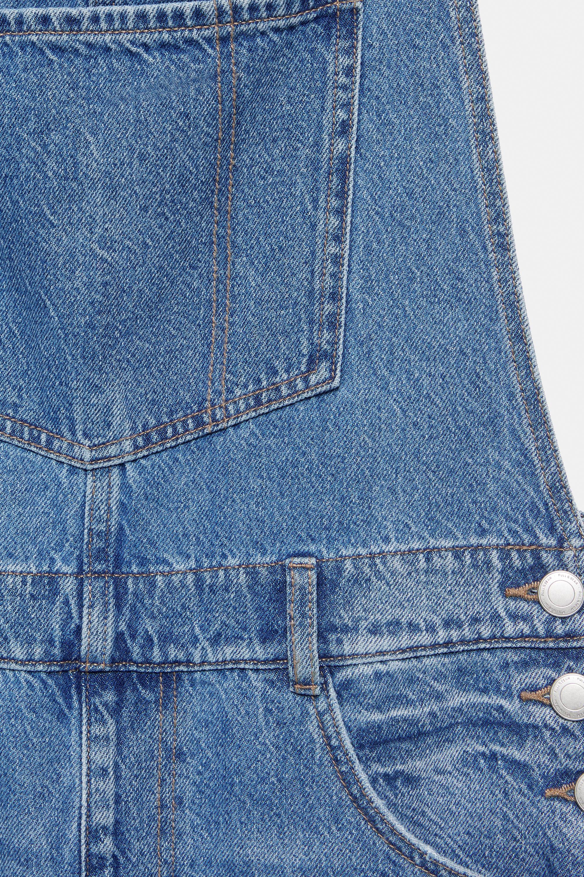 Long denim dungarees — Blue