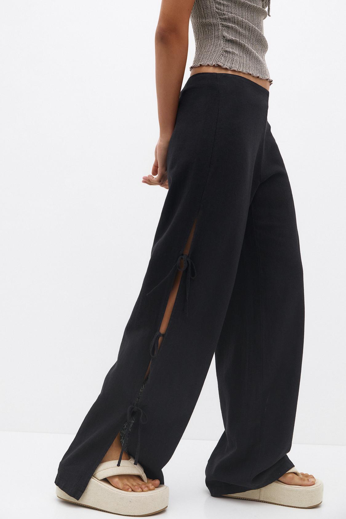 Hose mit Schleifchen und Leinen - PULL&BEAR