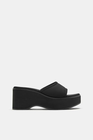 Platform wedge sandals — Black 1
