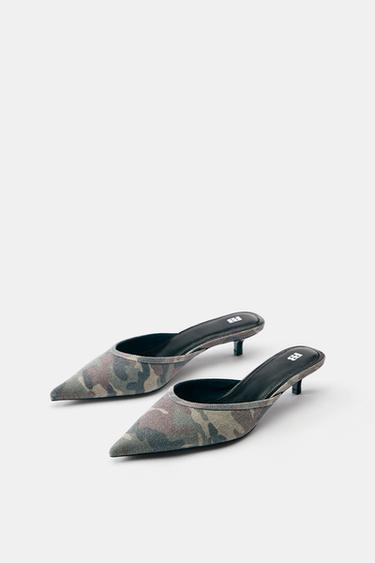 Printed mule heels — Camouflage 3