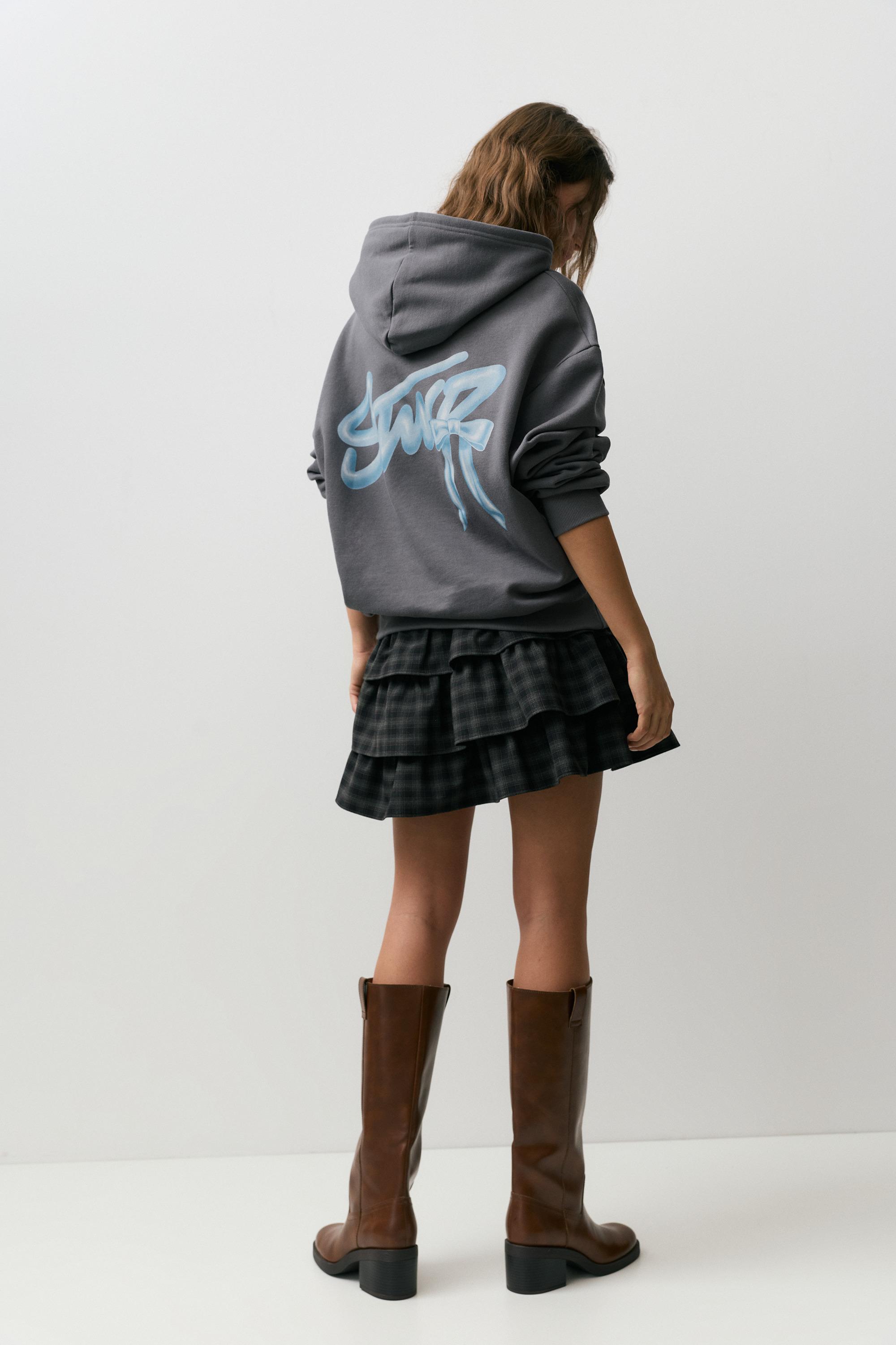 STWD bow hoodie — Anthracite grey