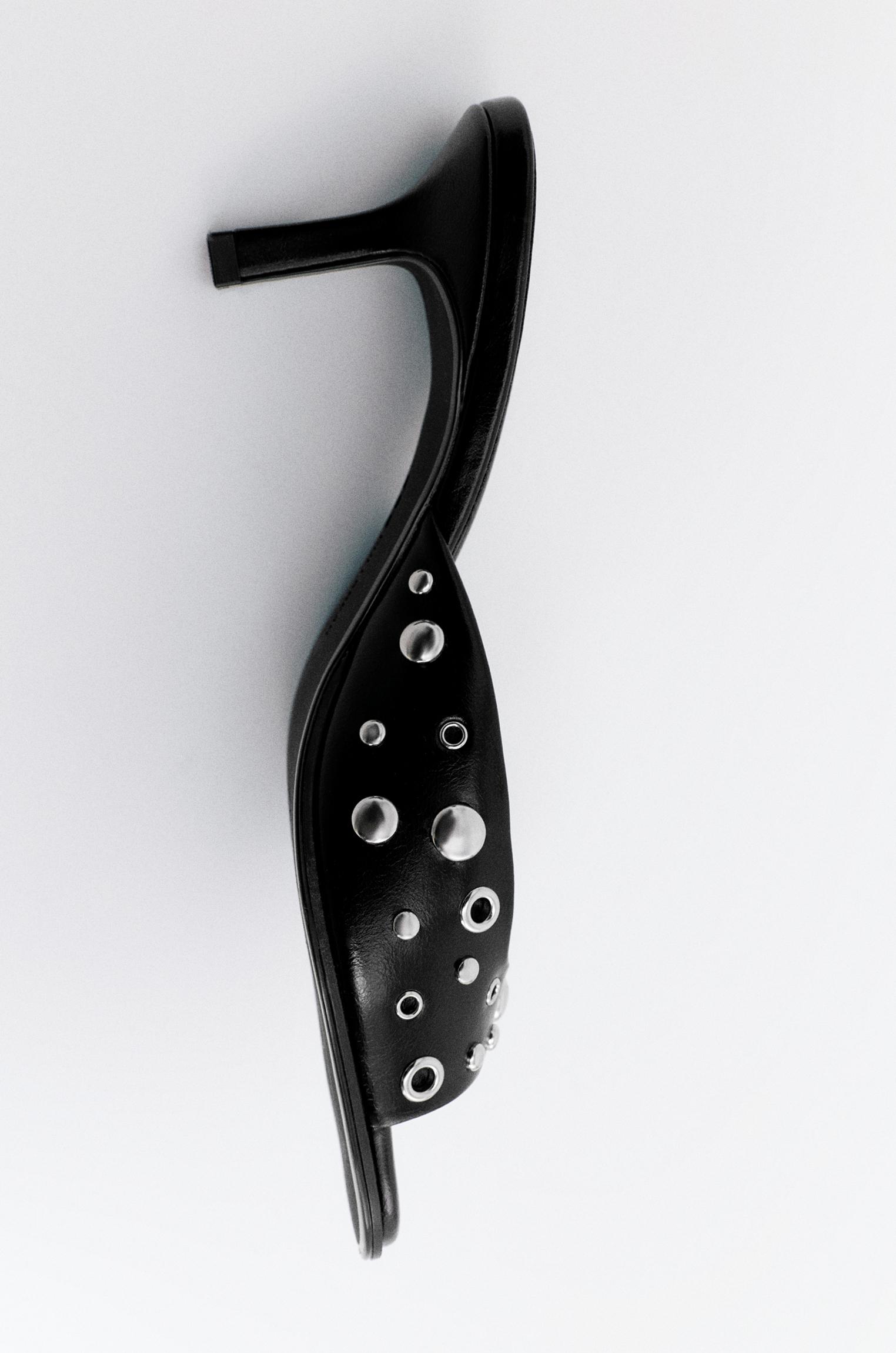 Zımbalı topuklu sandalet - Görsel 33