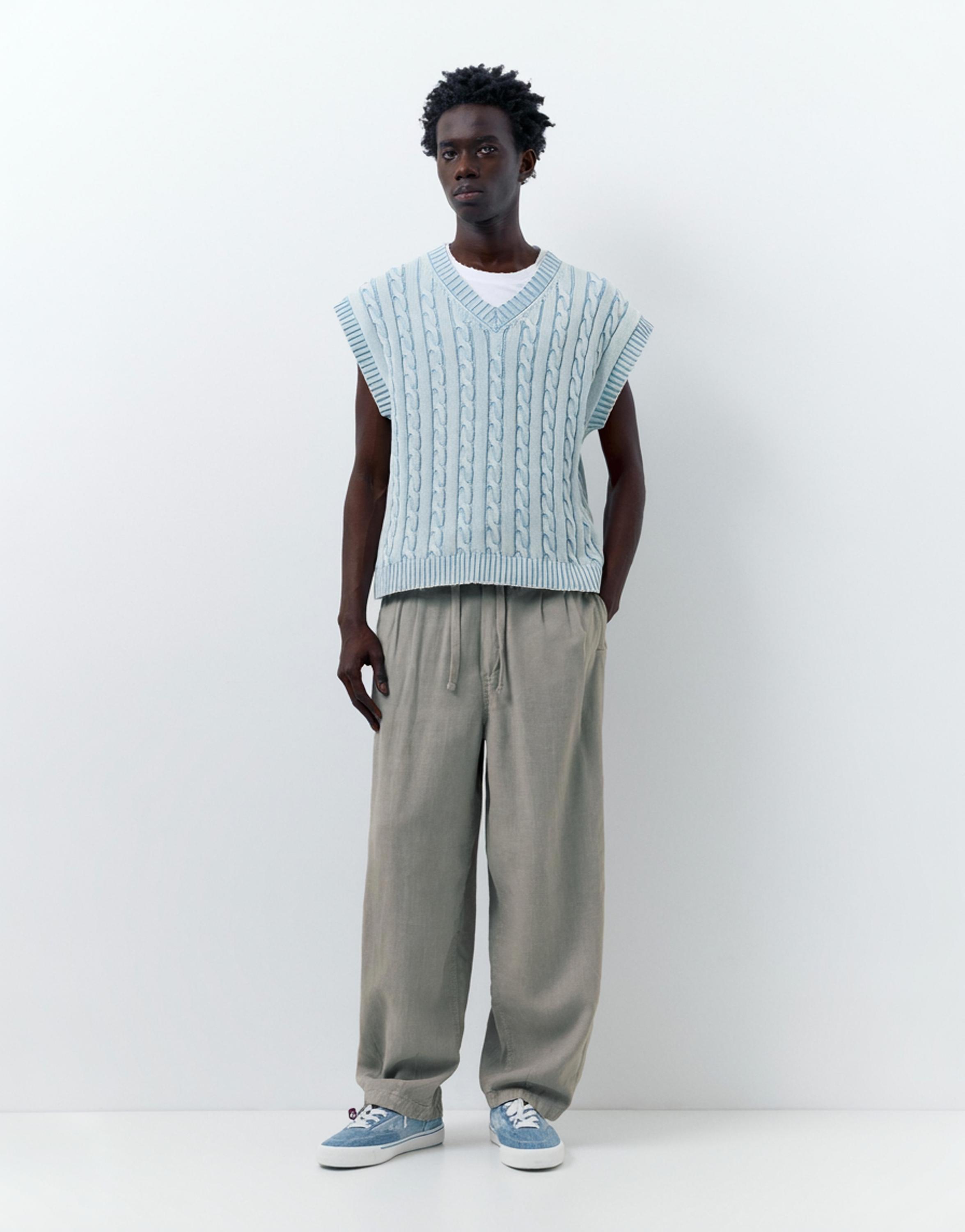 Ketenli jogger pantolon - Görsel 33