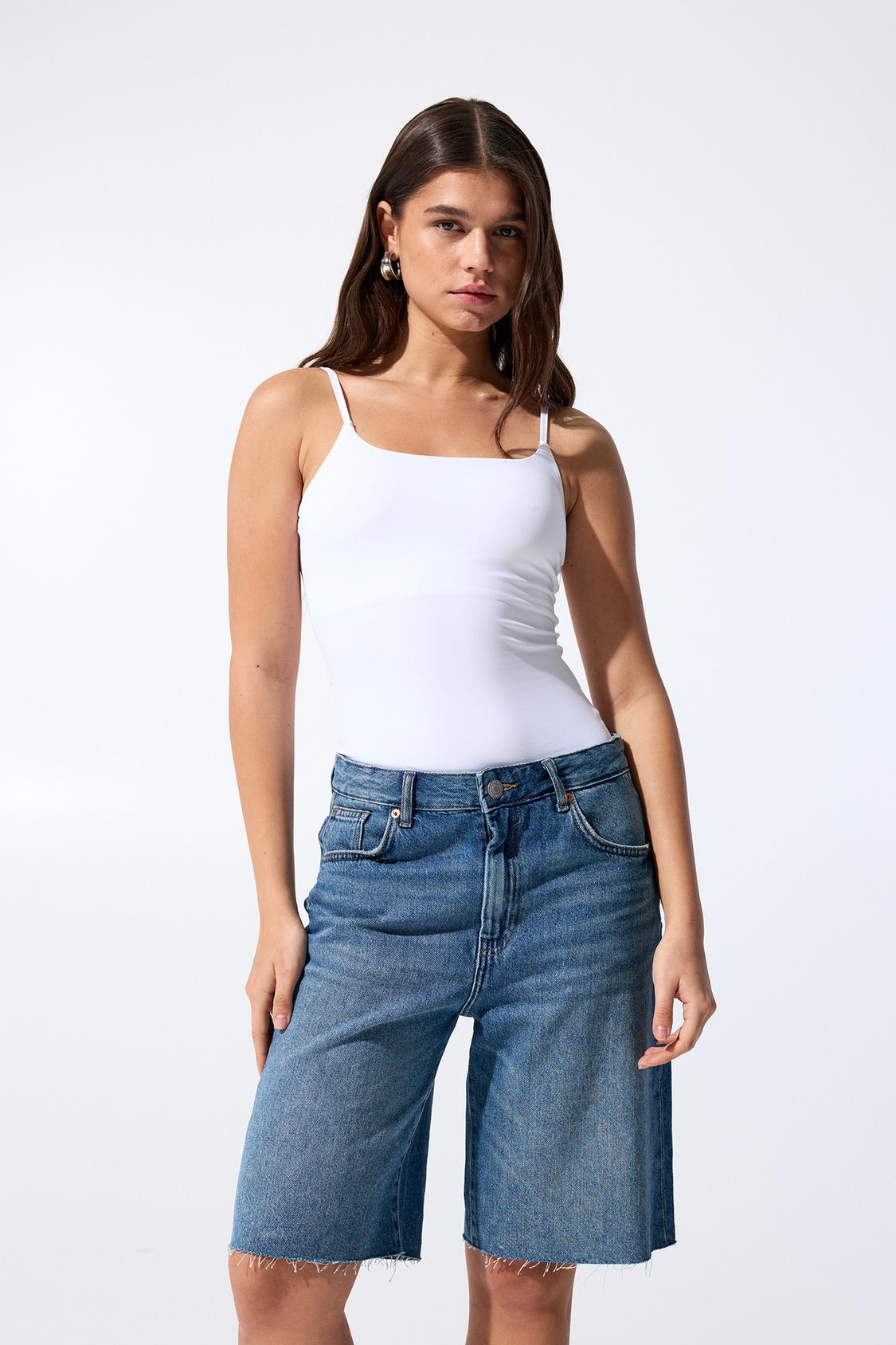 Polyamide top with thin straps PULL&BEAR - Main Image