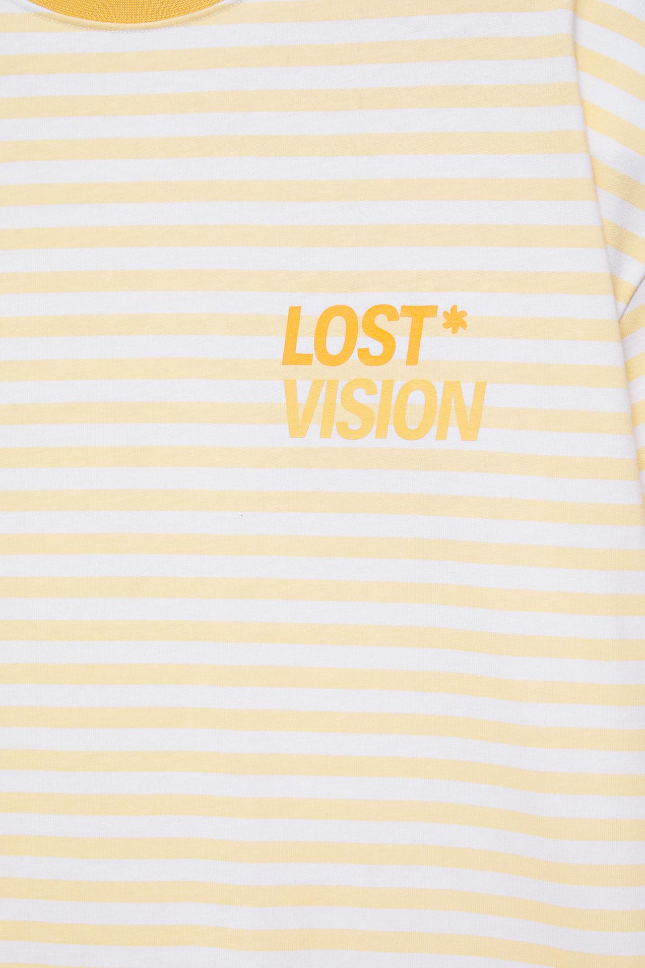 STWD boxy striped T-shirt — Yellow