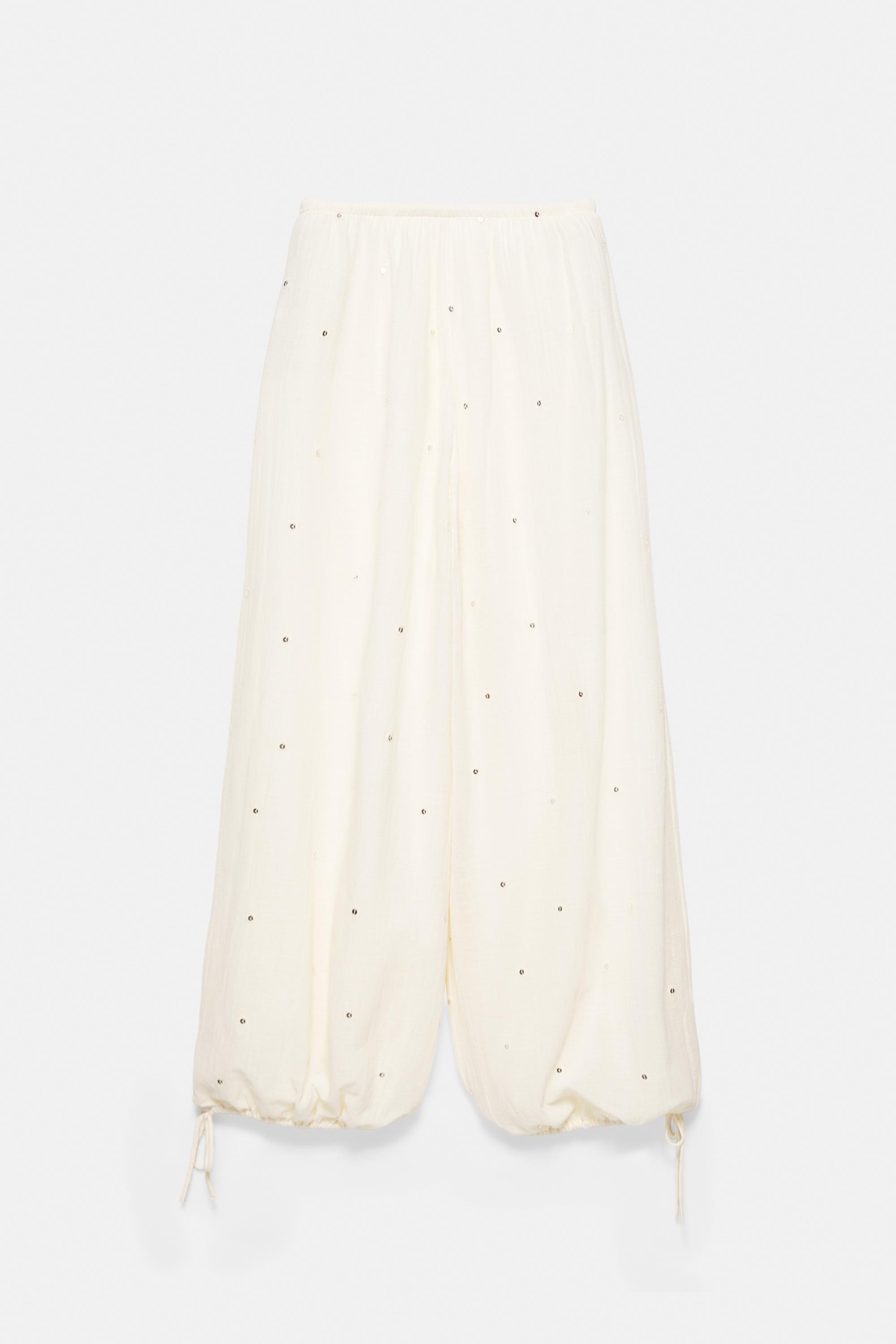 Sarouel trousers with mirrors — Vanilla