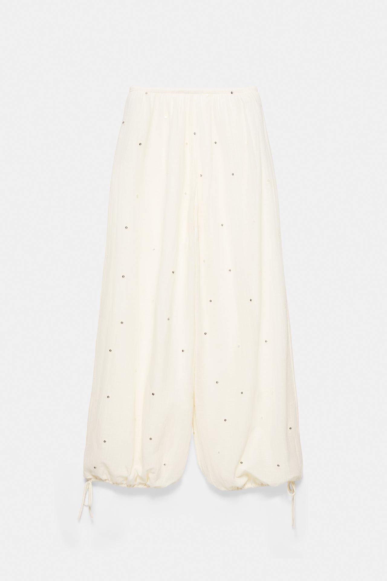 Sarouel trousers with mirrors — Vanilla