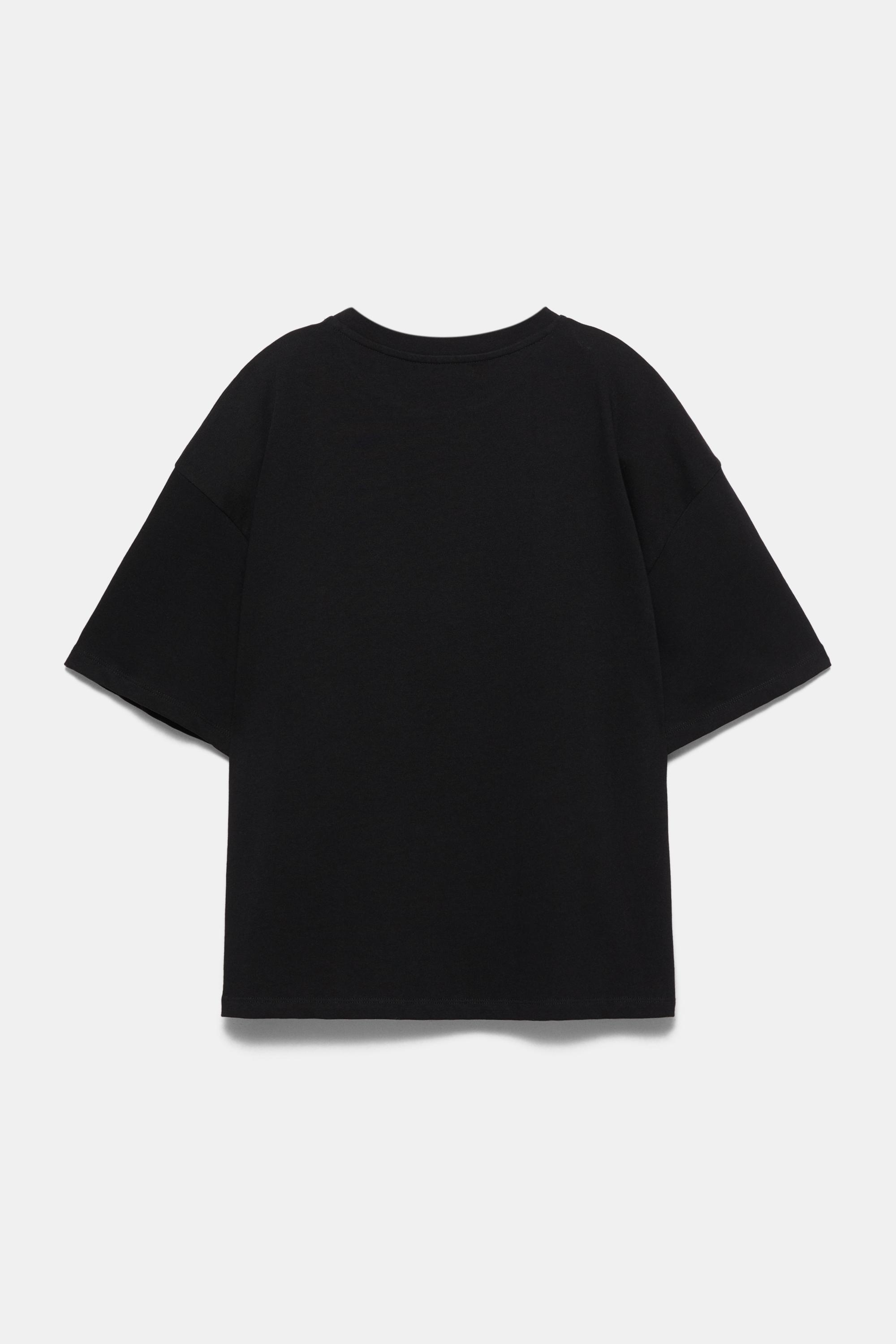 Oversize short sleeve T-shirt — Black