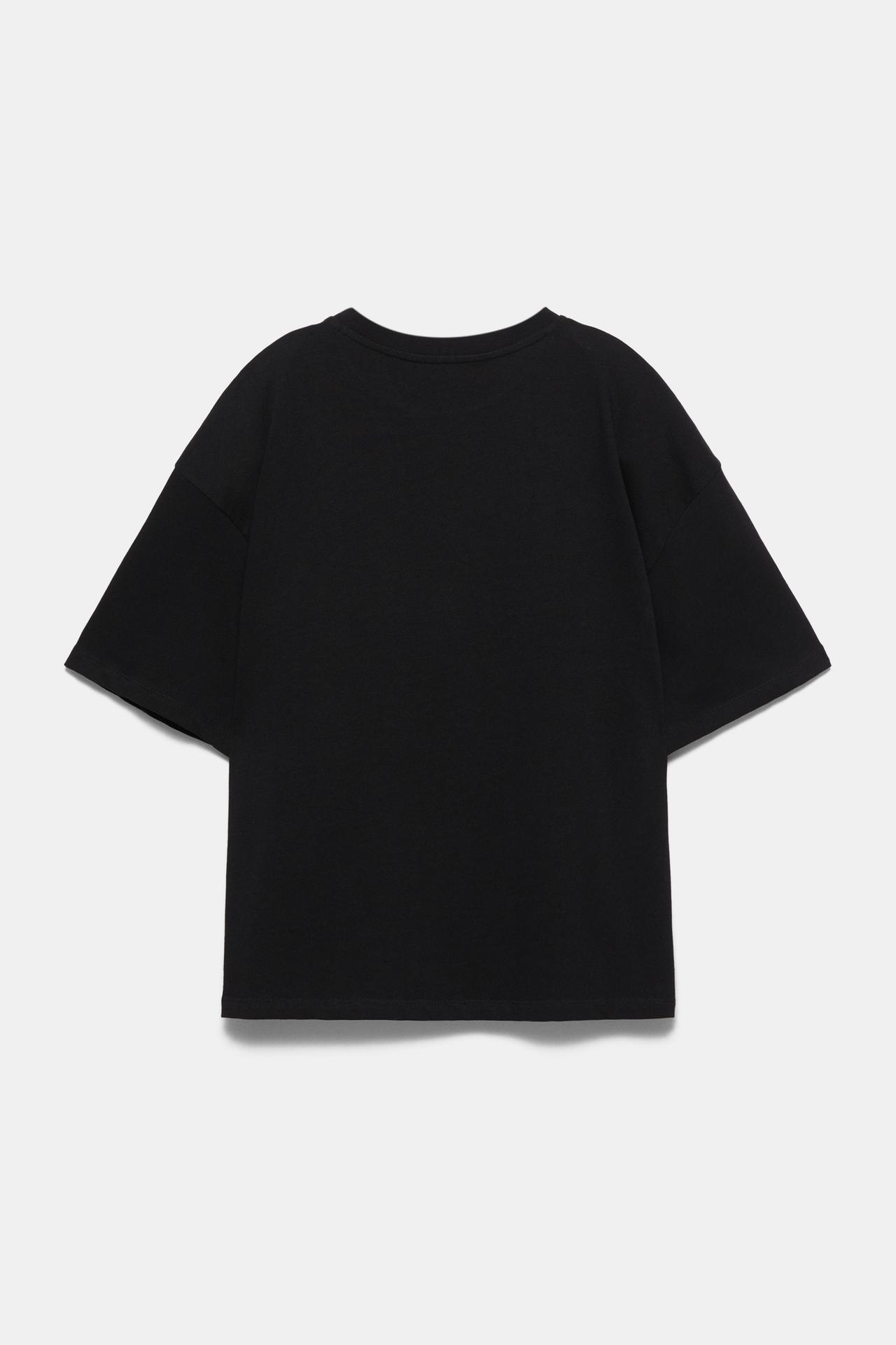 Oversize short sleeve T-shirt — Black