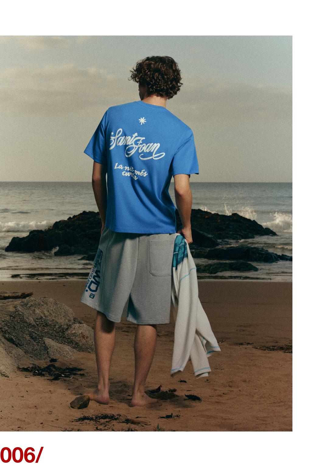 Oversize Sant Joan T-shirt — Deep blue