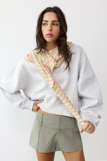 Round neck sweatshirt — Grey marl 1
