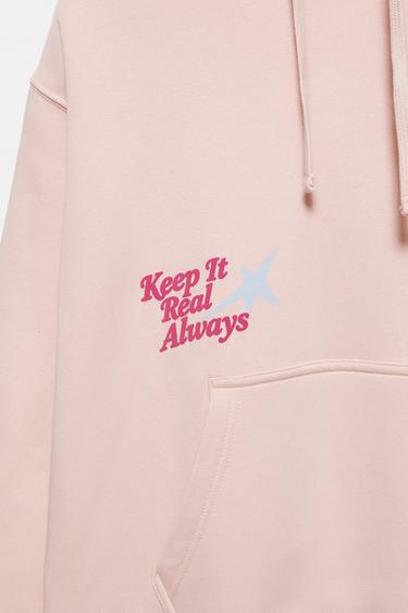 Graphic sweatshirt with hood — Pink 9