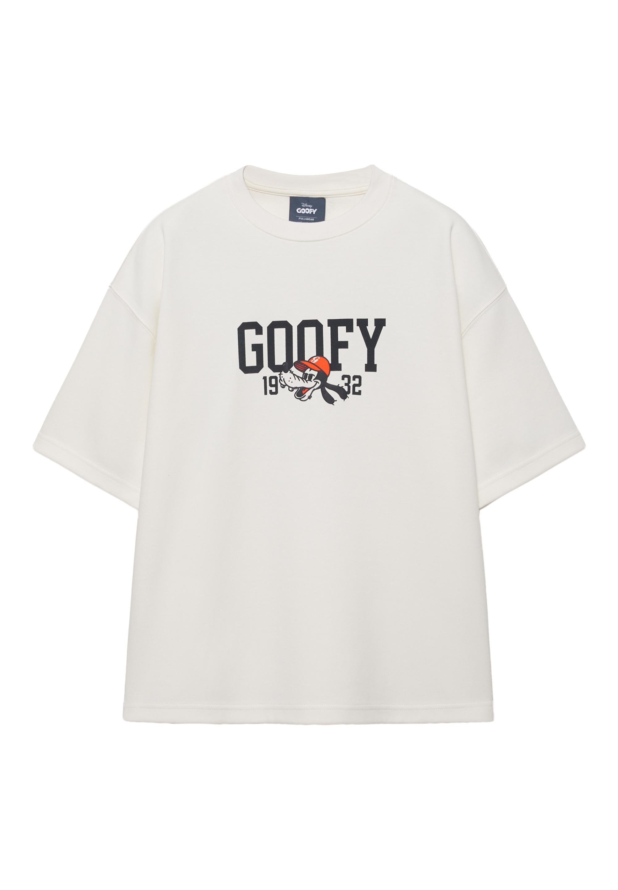 Goofy baskılı beyaz t-shirt - Görsel 2