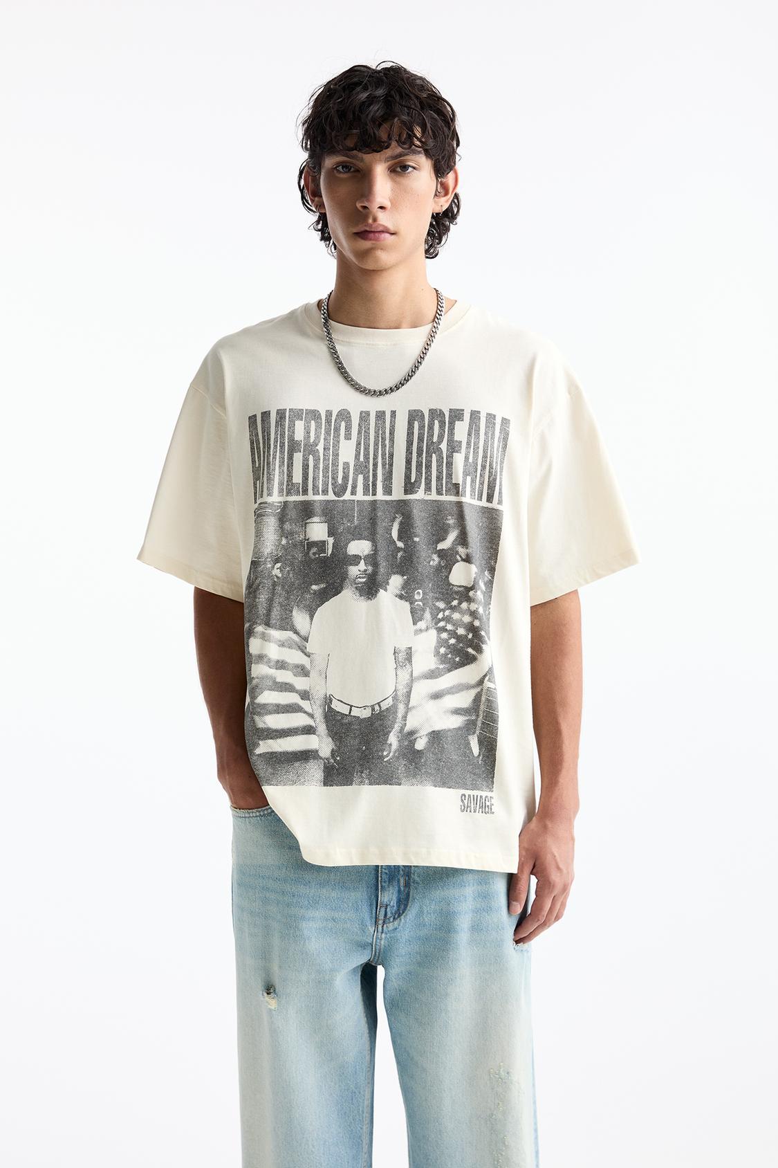 21 Savage Pull E Bear T Shirt 21 Savage Boxy-fit T-shirt PULL&BEAR