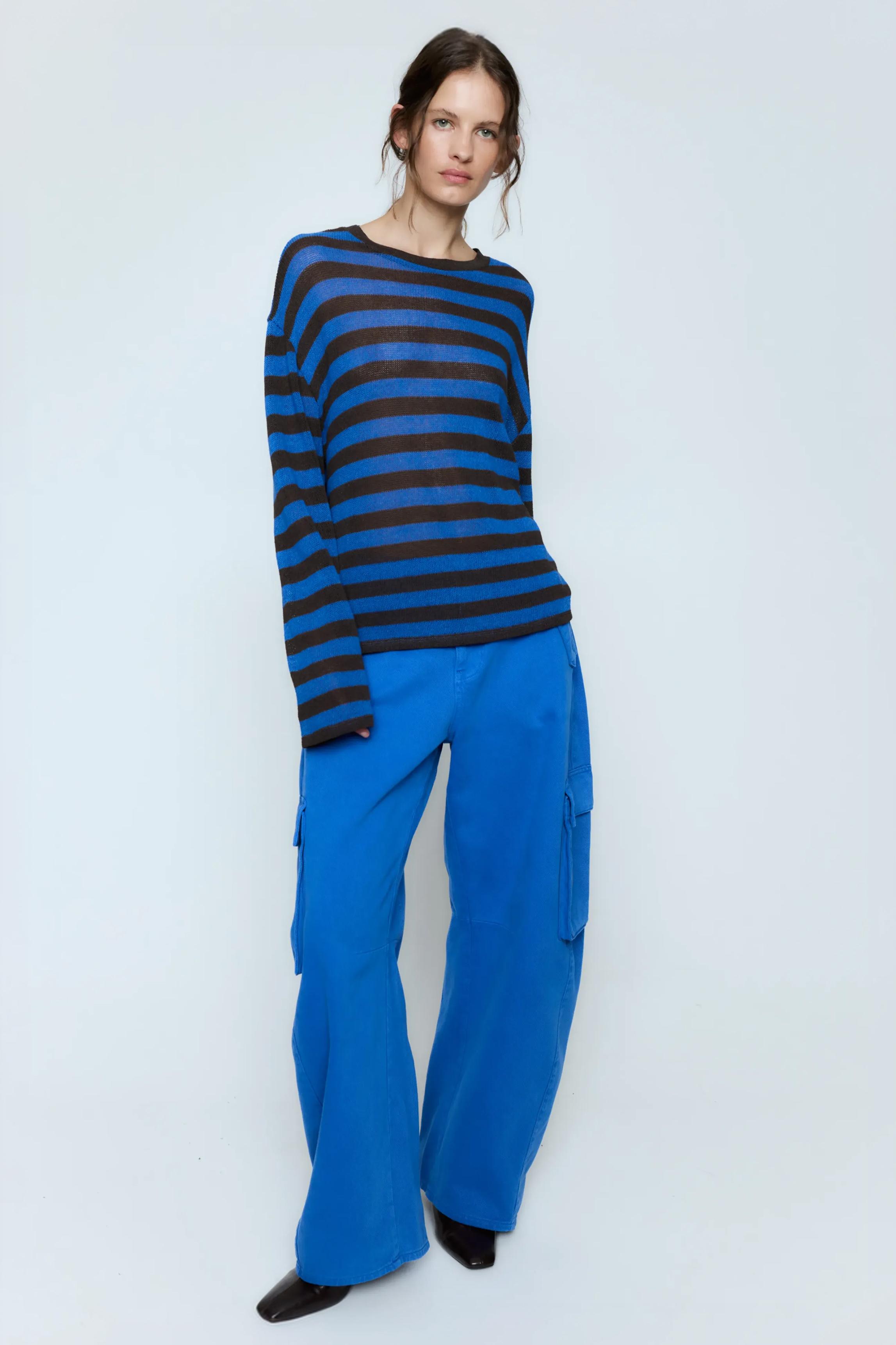 Striped knit T-shirt — Striped