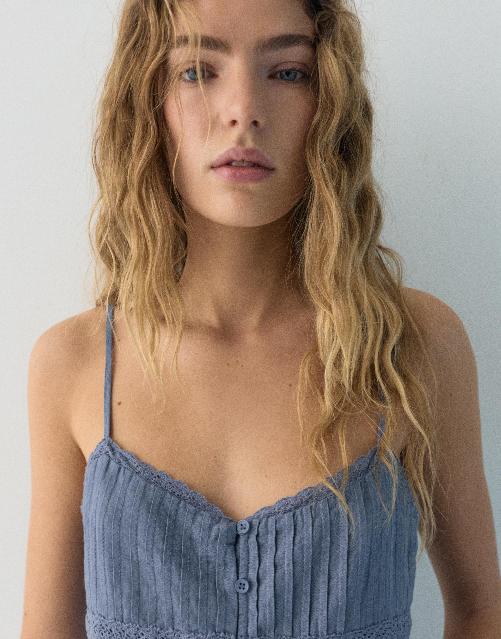 Kısa dantelli askılı top - Görsel 28