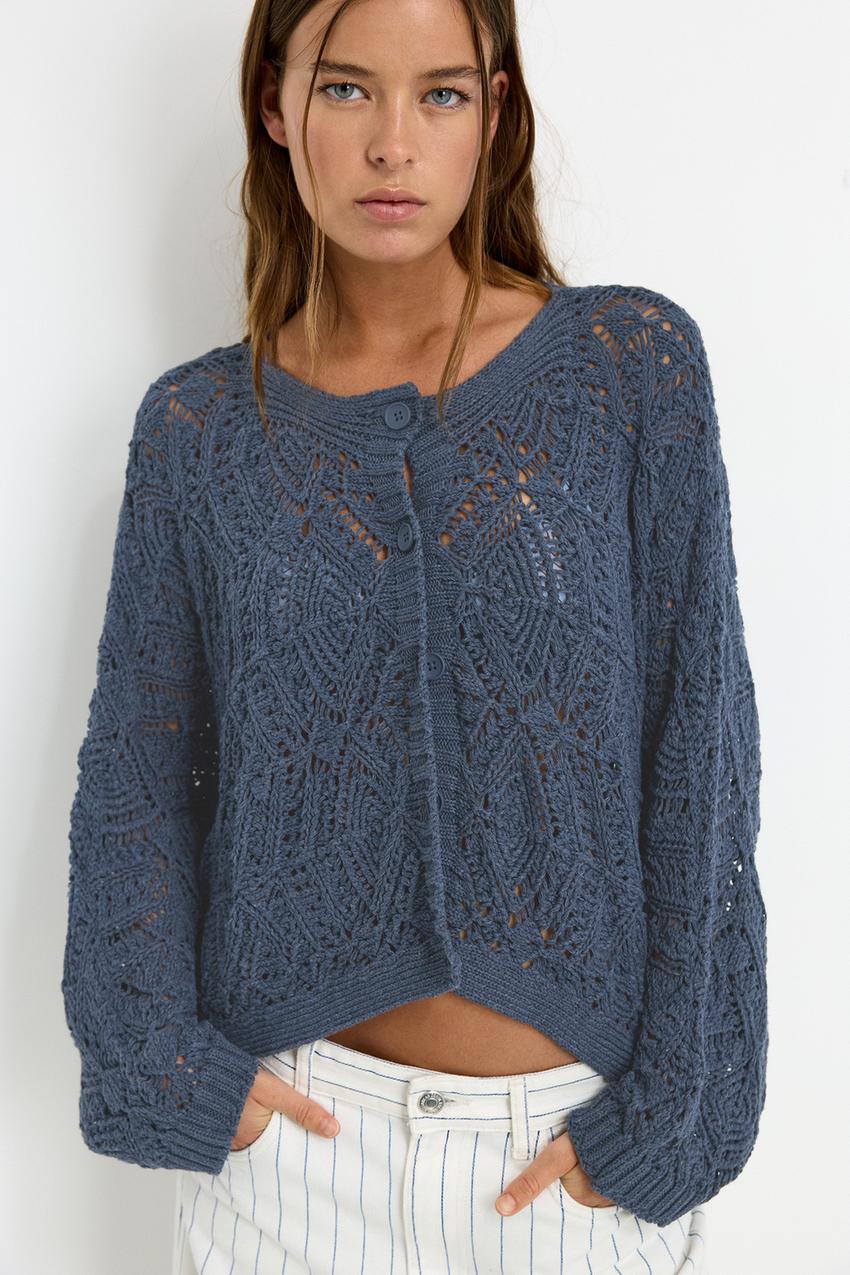 Oversize crochet cardigan