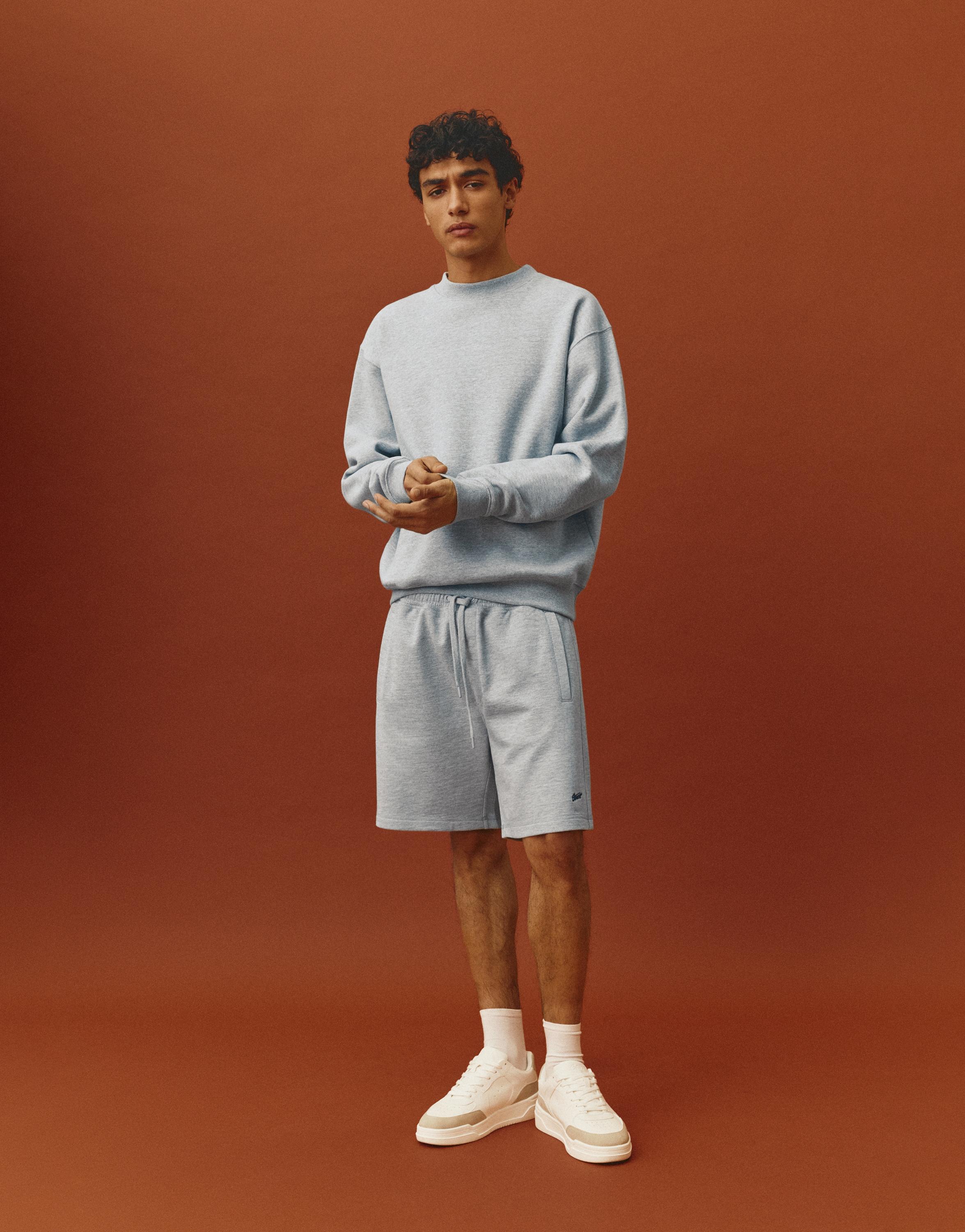 STWD jogger Bermuda shorts — Grey marl